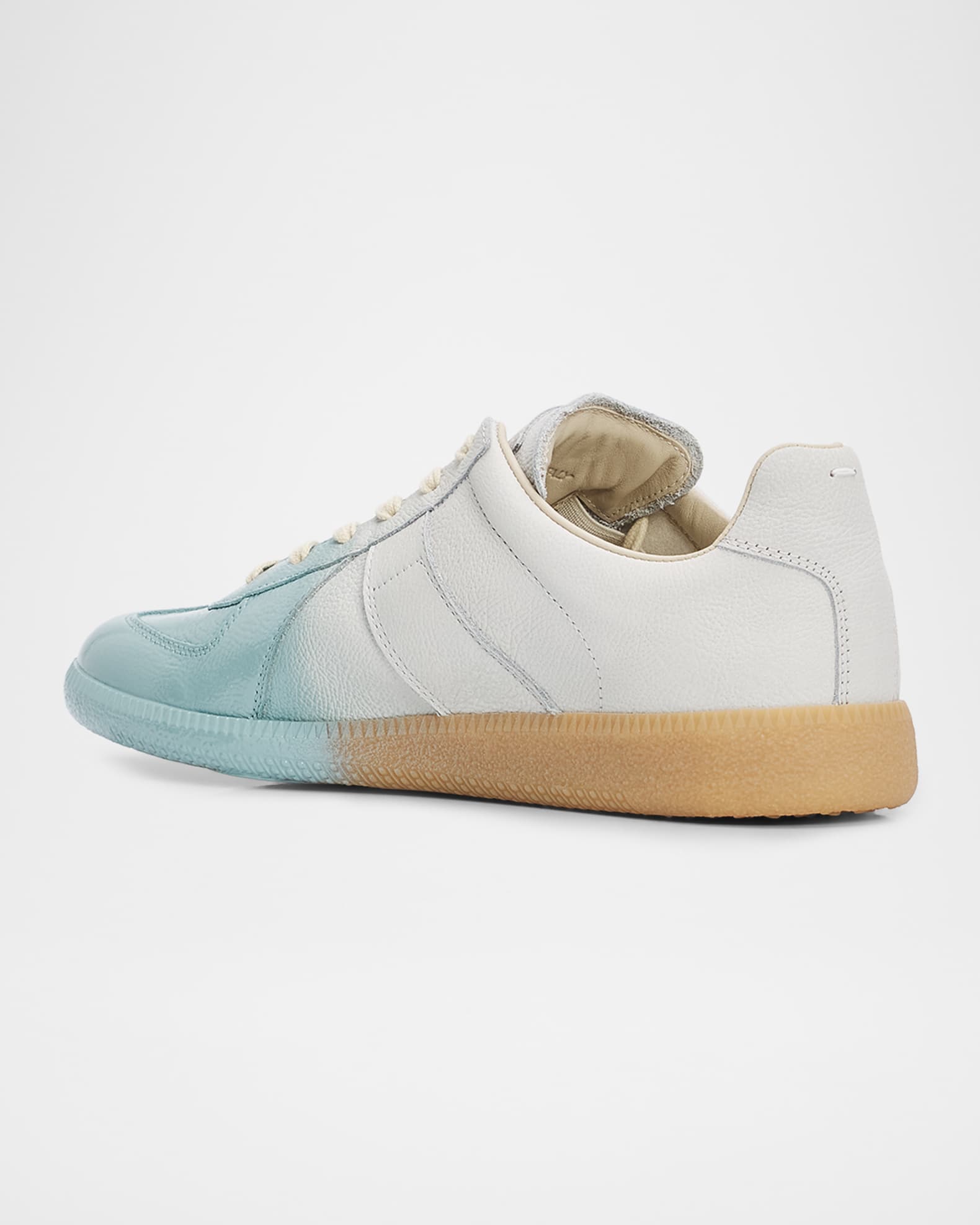 763　Maison Margiela Maison Margiela Replica Sprayed Leather Low-Top Sneakers | Neiman