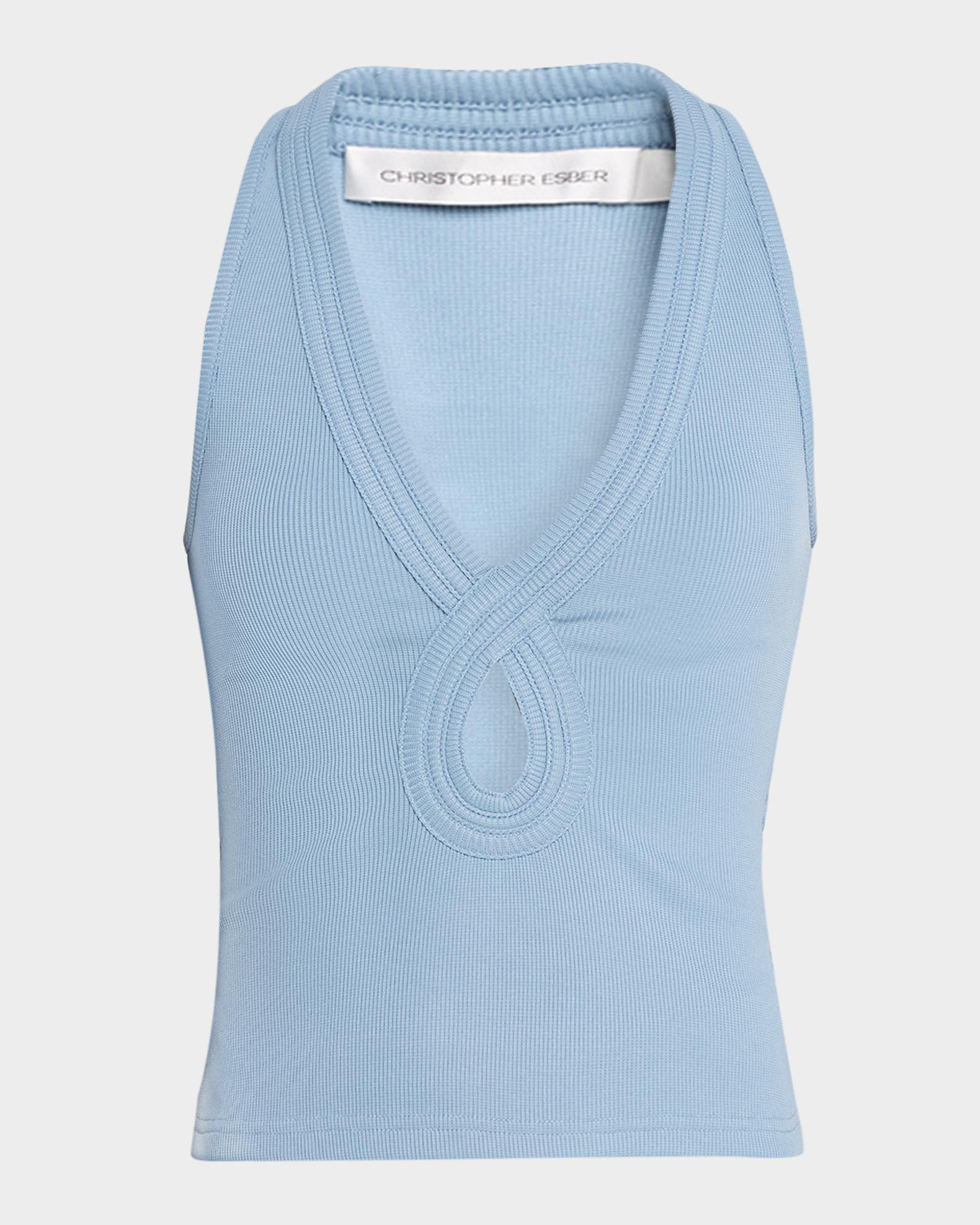 Christopher Esber Multi-Verner Loop V-Neck Tank Top | Neiman Marcus