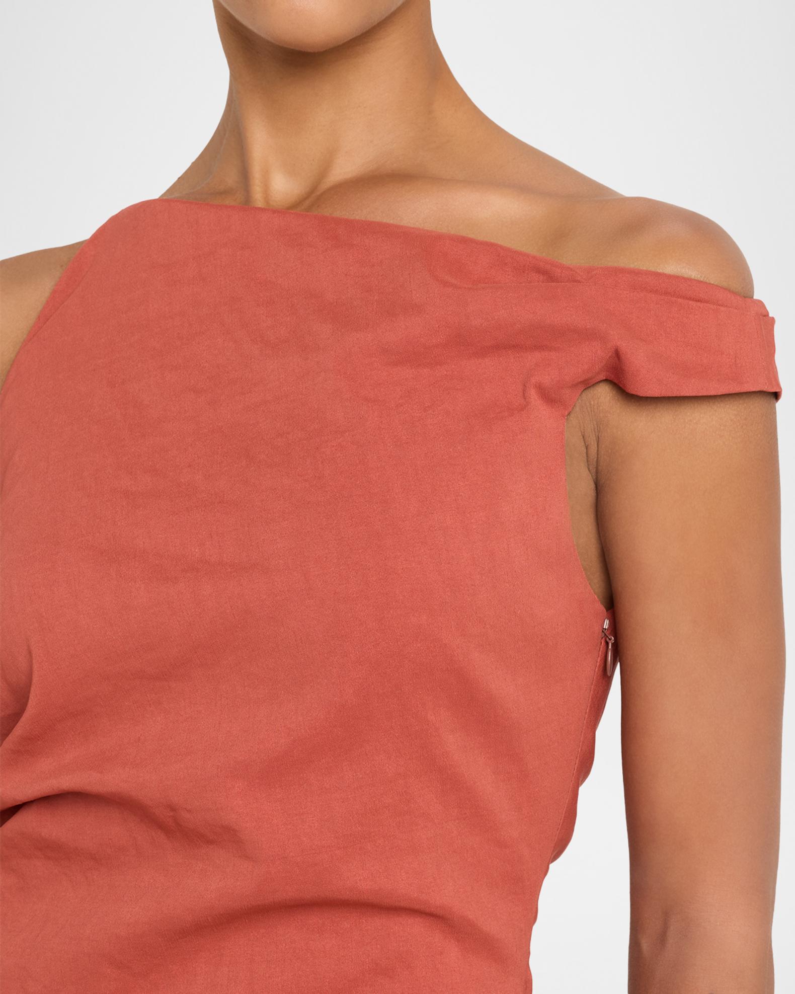lyra natural linen midi dress Lyra Check Sleeveless Midi Dress (Women)