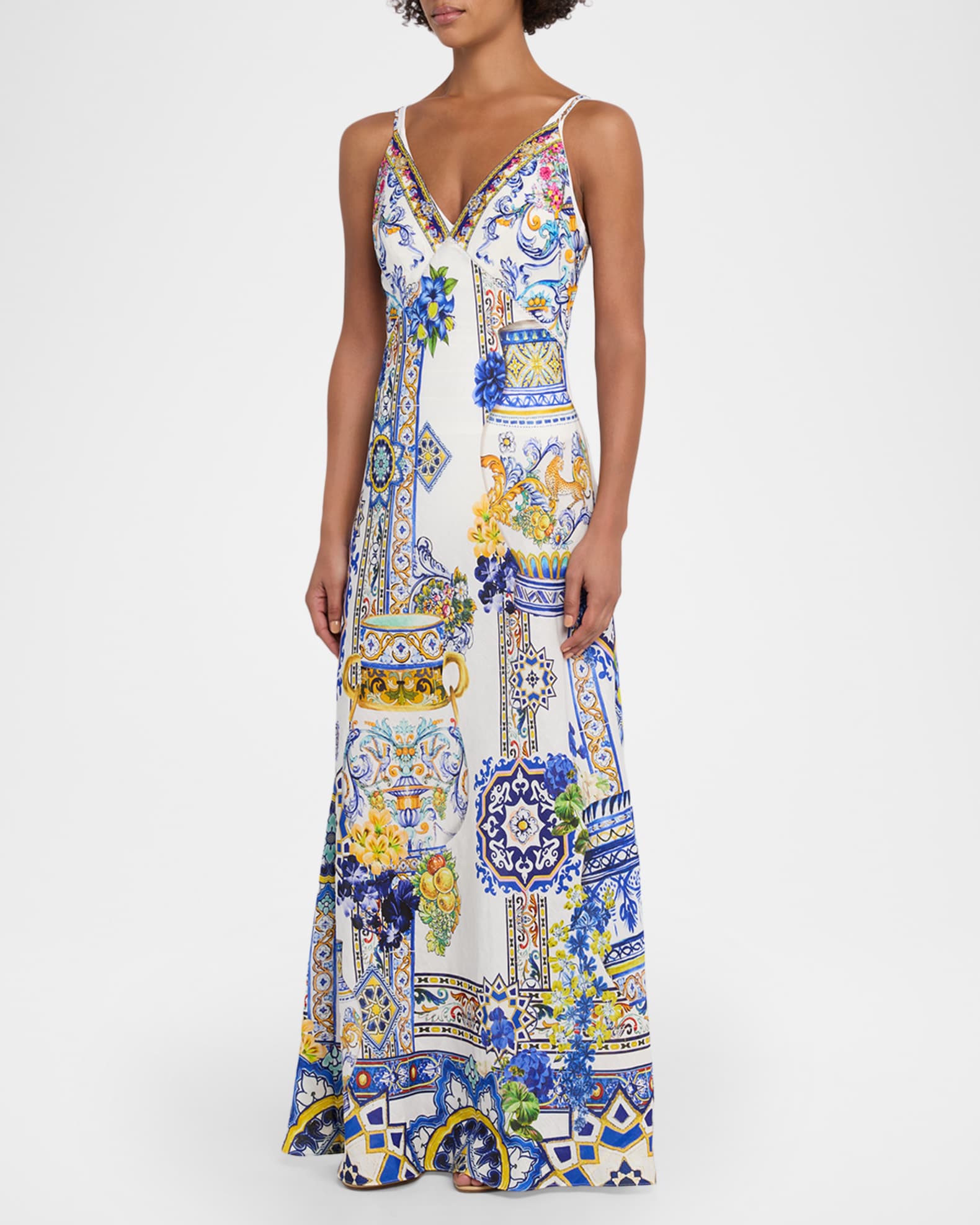 Camilla Milla in Sevilla V-Neck Bias Slip Dress | Neiman Marcus