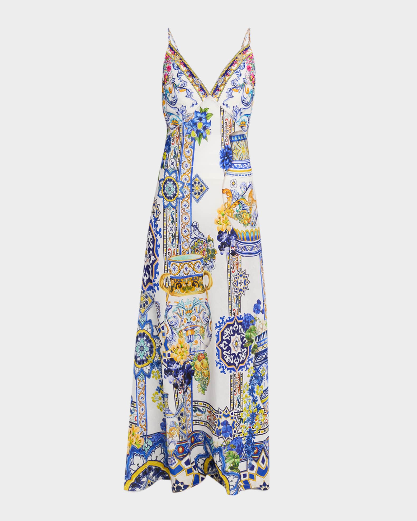 Camilla Milla in Sevilla V-Neck Bias Slip Dress, Women's, L, Swimwear Swimsuits Bathing Suits Swim Coverups & Caftans