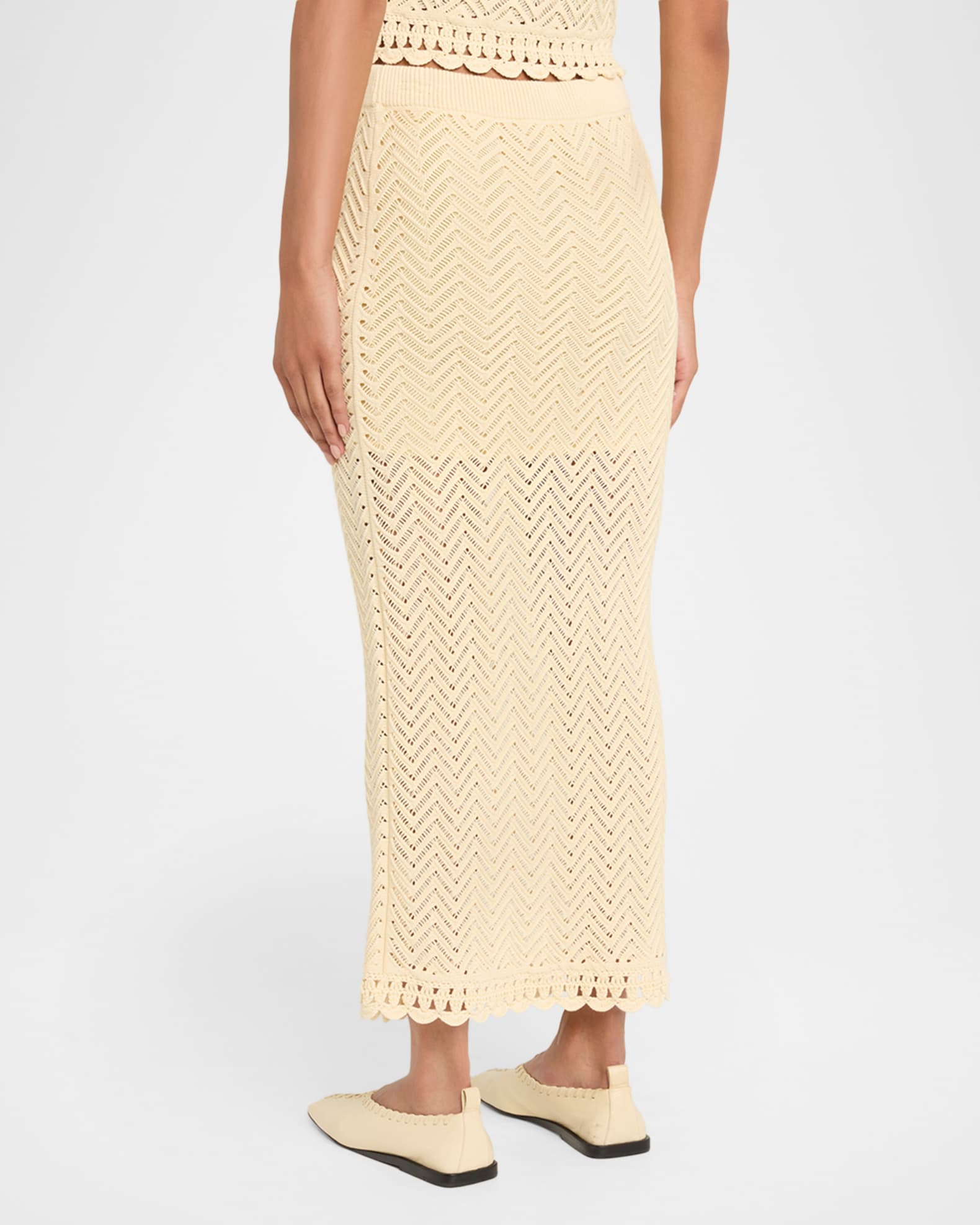 A.L.C. Siesta Open-Knit Maxi Skirt | Neiman Marcus