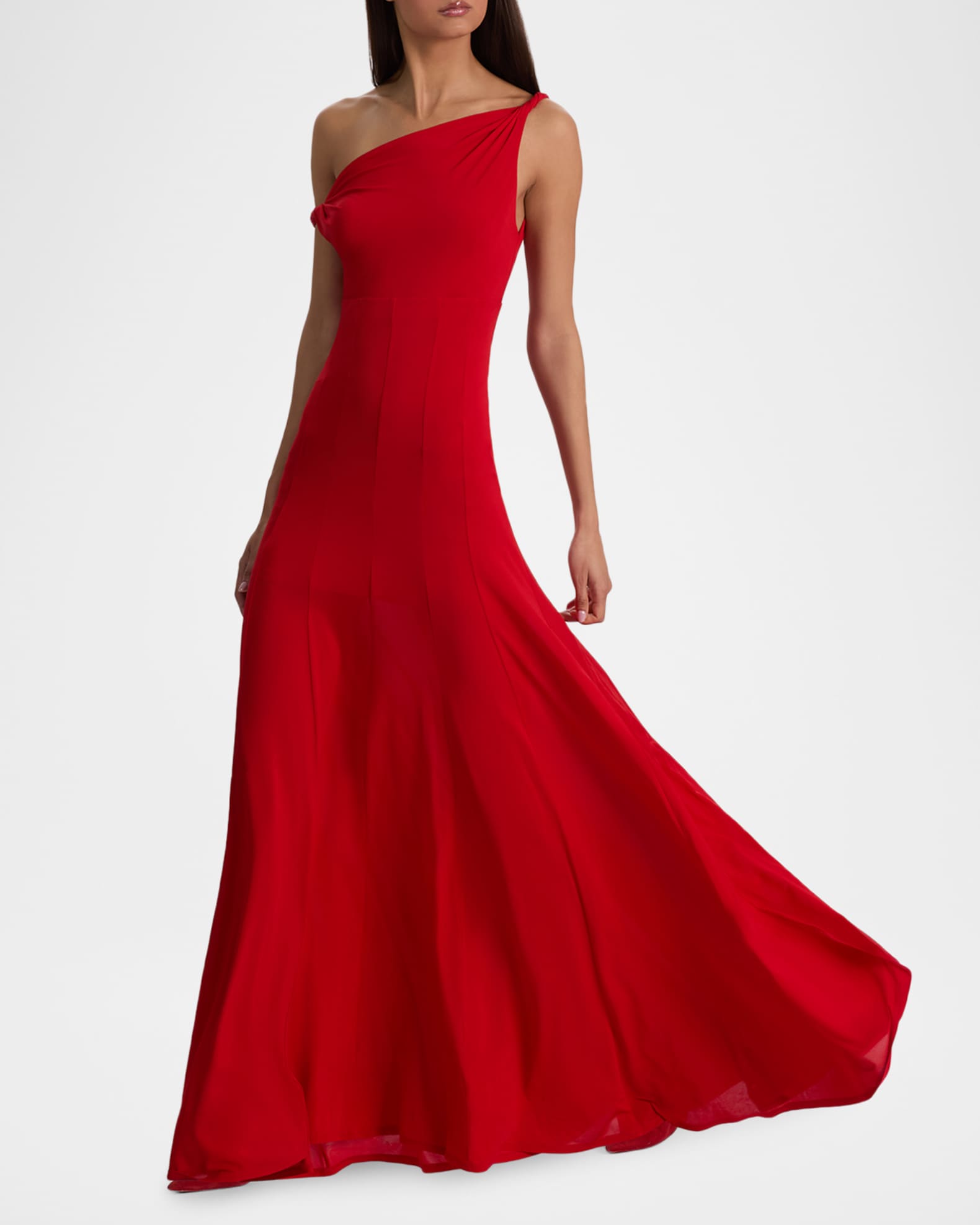 ALICE + OLIVIA Noelia Twist-Strap Maxi Dress | Neiman Marcus