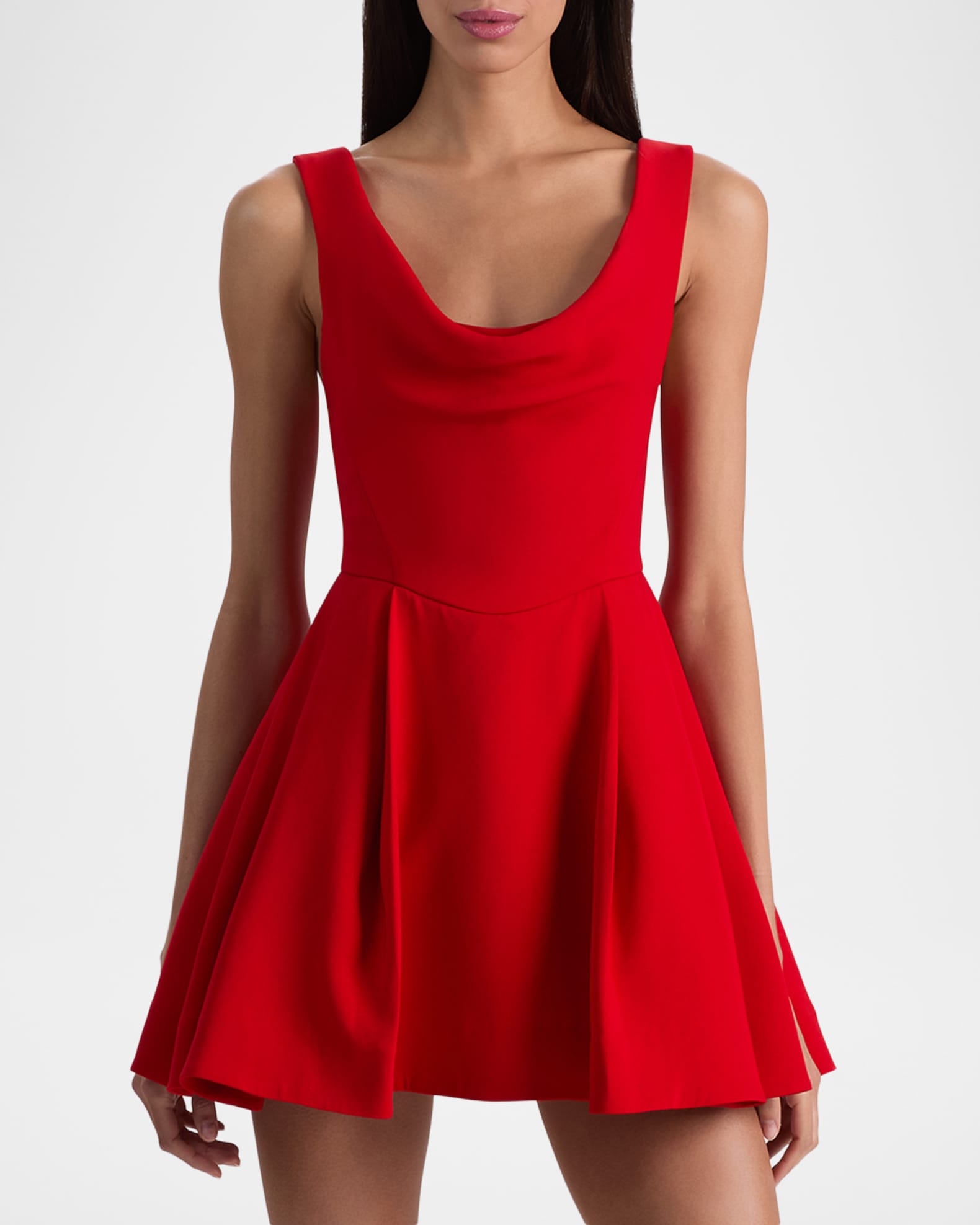 ALICE + OLIVIA Estrella Draped Mini Dress | Neiman Marcus