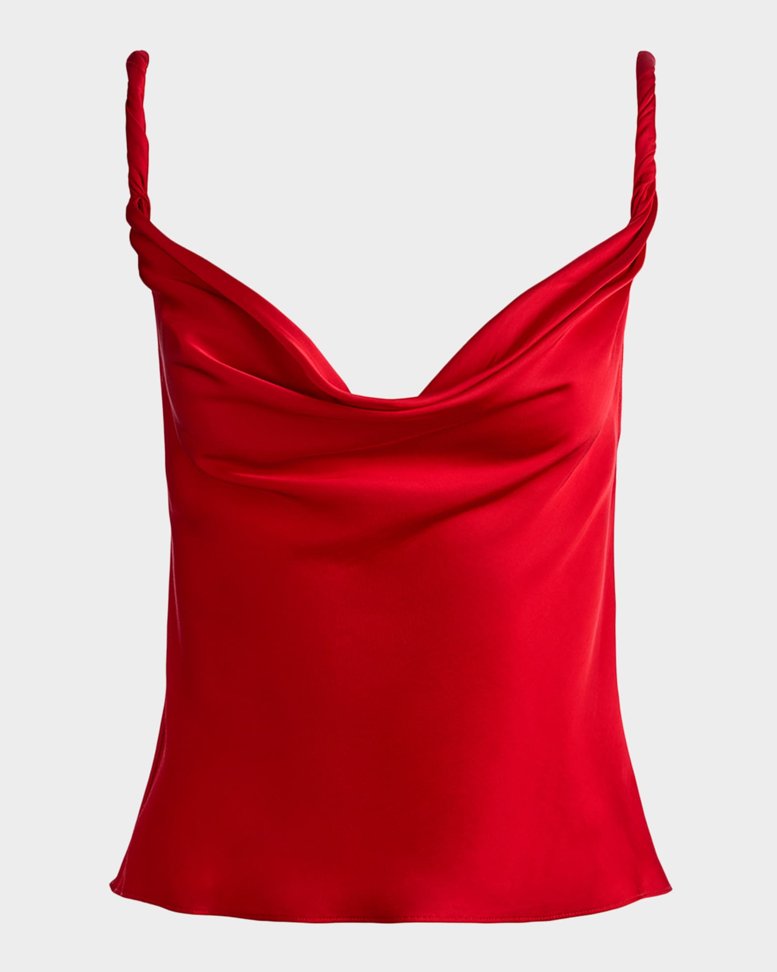 ALICE + OLIVIA Monique Twist Strap Cowl-Neck Blouse | Neiman Marcus