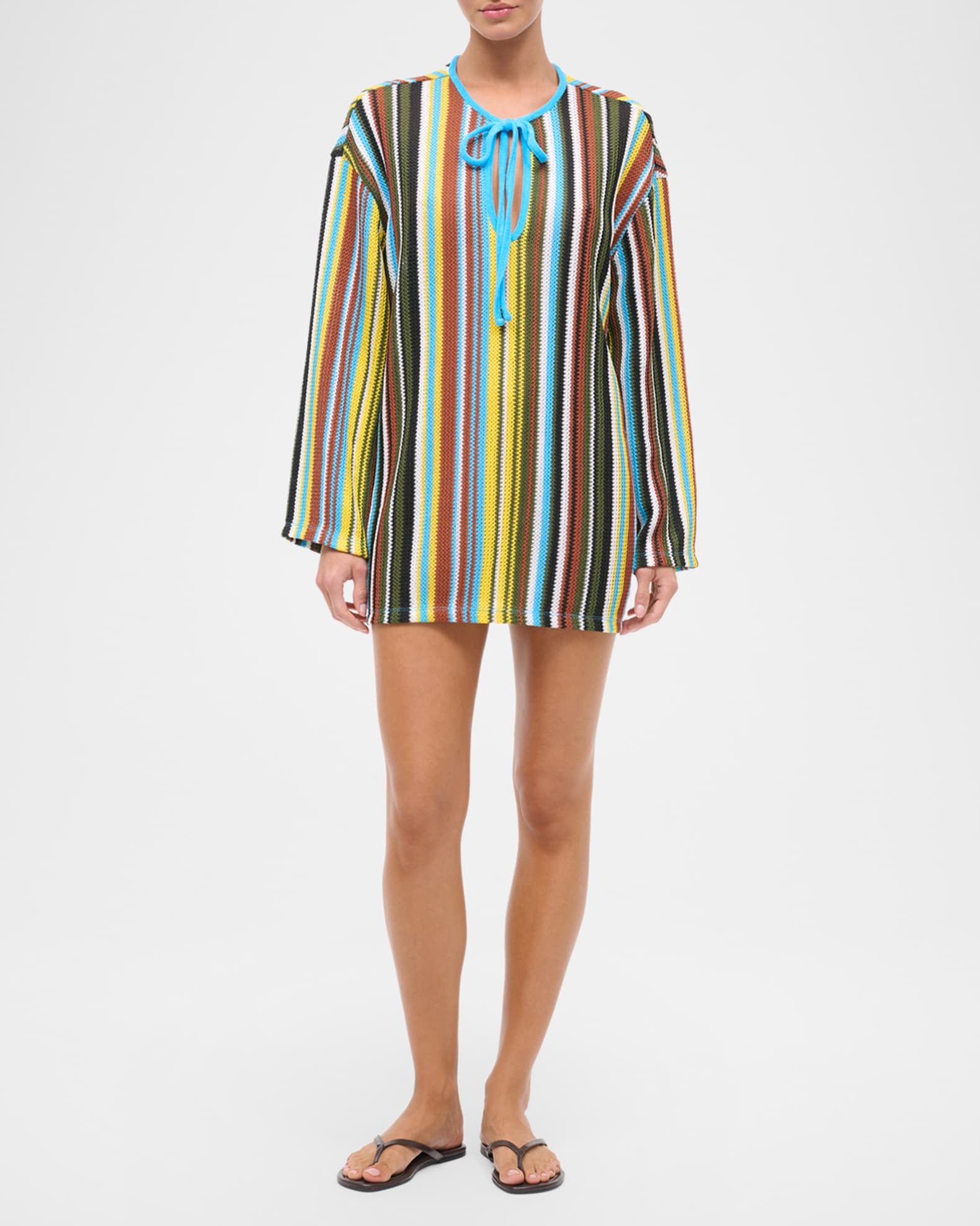 staud crochet dress STAUD Psychedelic Cotton Crochet Dress – DGFOutlet main image 1