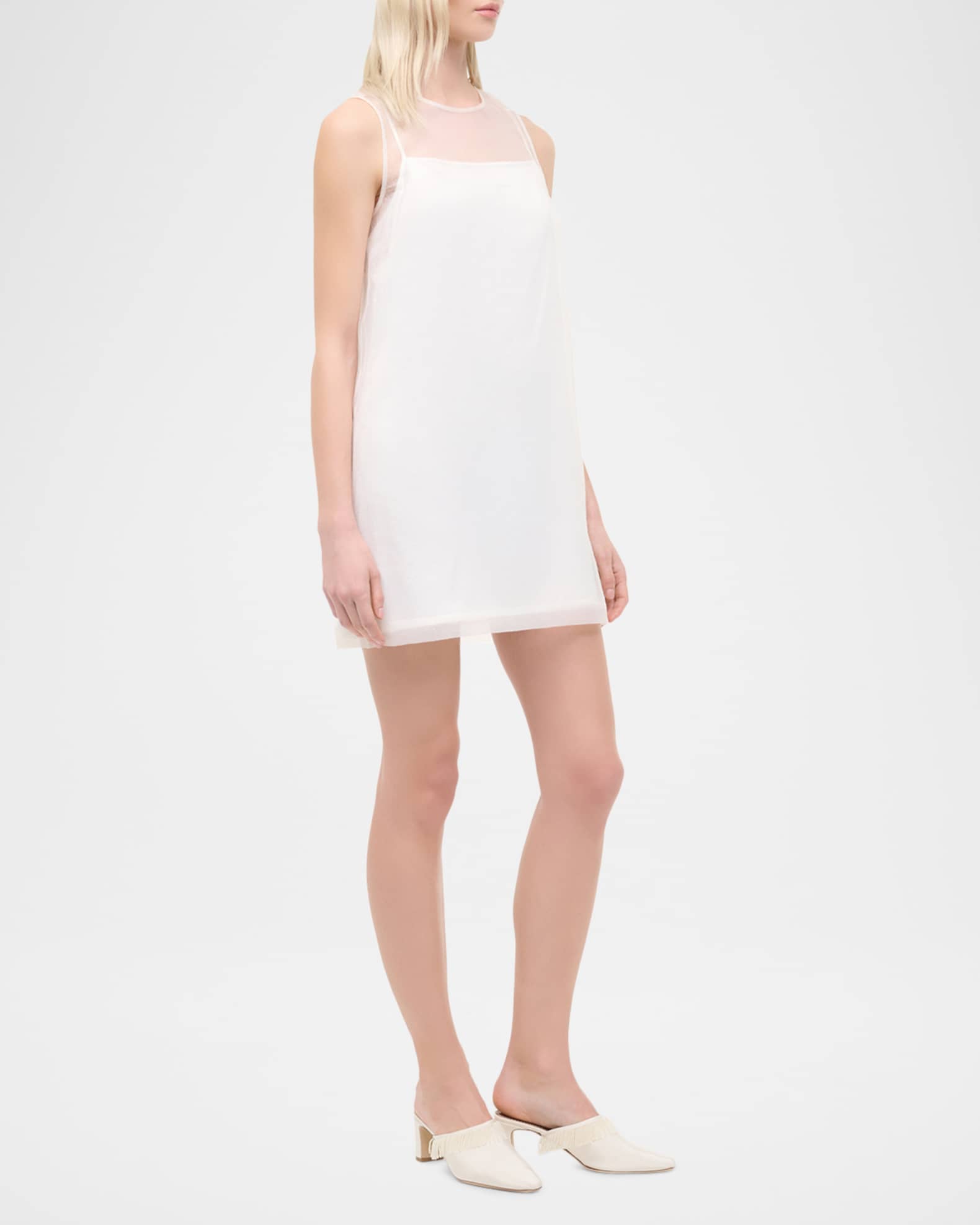 STAUD, Brea Dress in Ivory, Size Small