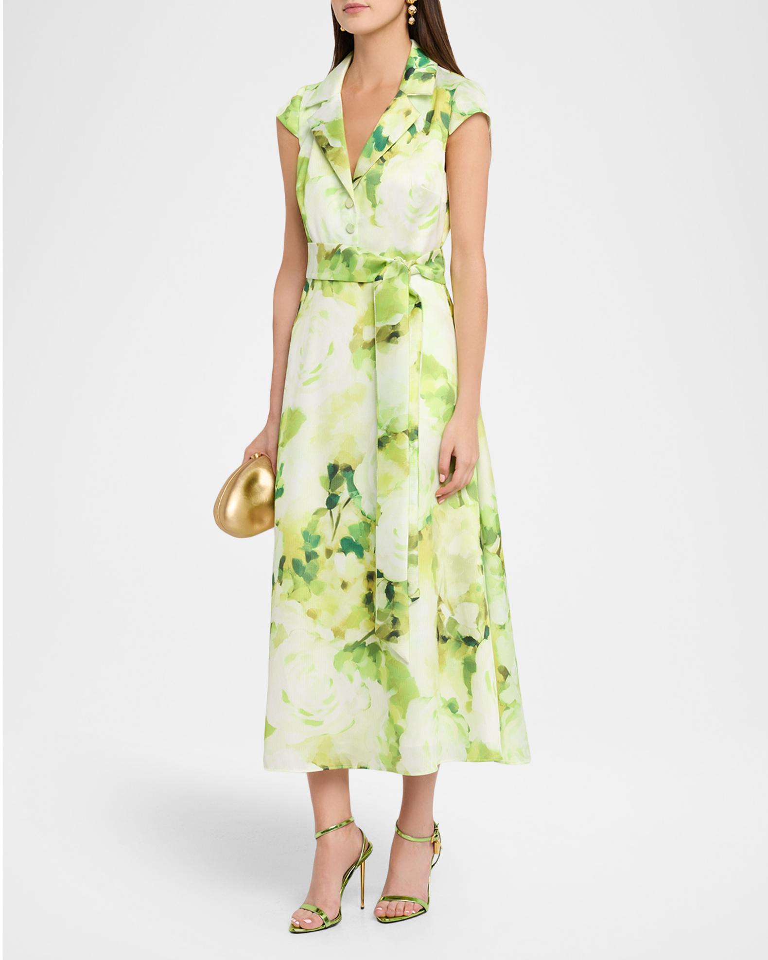 badgley mischka water lilies maxi dress Mia Pleated High Neck High Low Tiered construction adds subtle movement and dimension throughout the skirt Badgley Mischka Strapless Floral Sheath