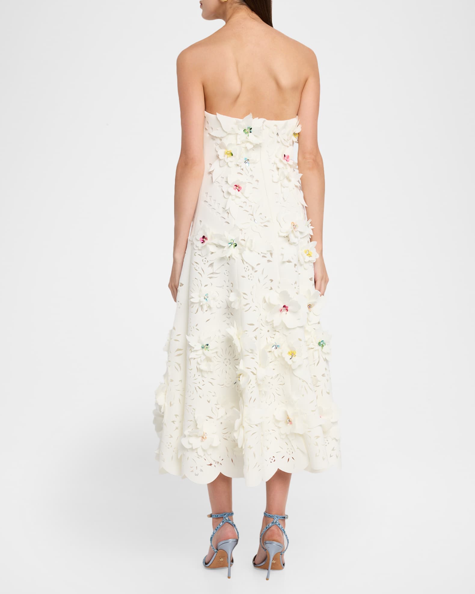 Badgley Mischka Scuba Applique Midi Dress