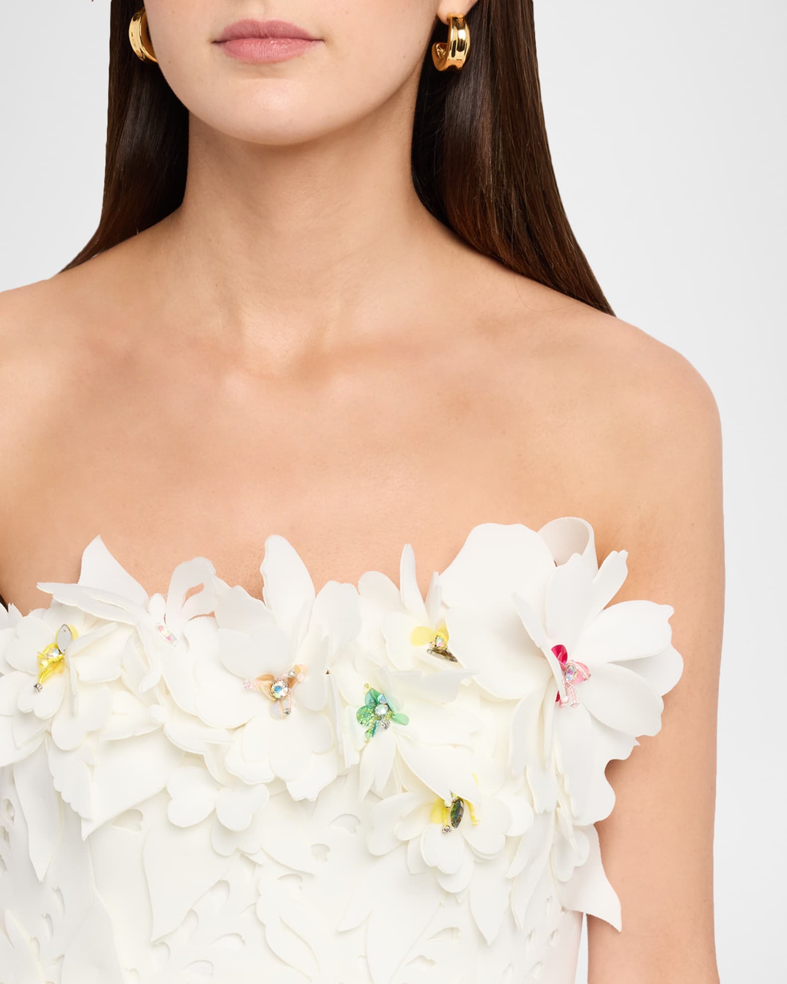 sachin and babi light blue dress Badgley Mischka Cutout Floral Applique Scuba Midi Dress