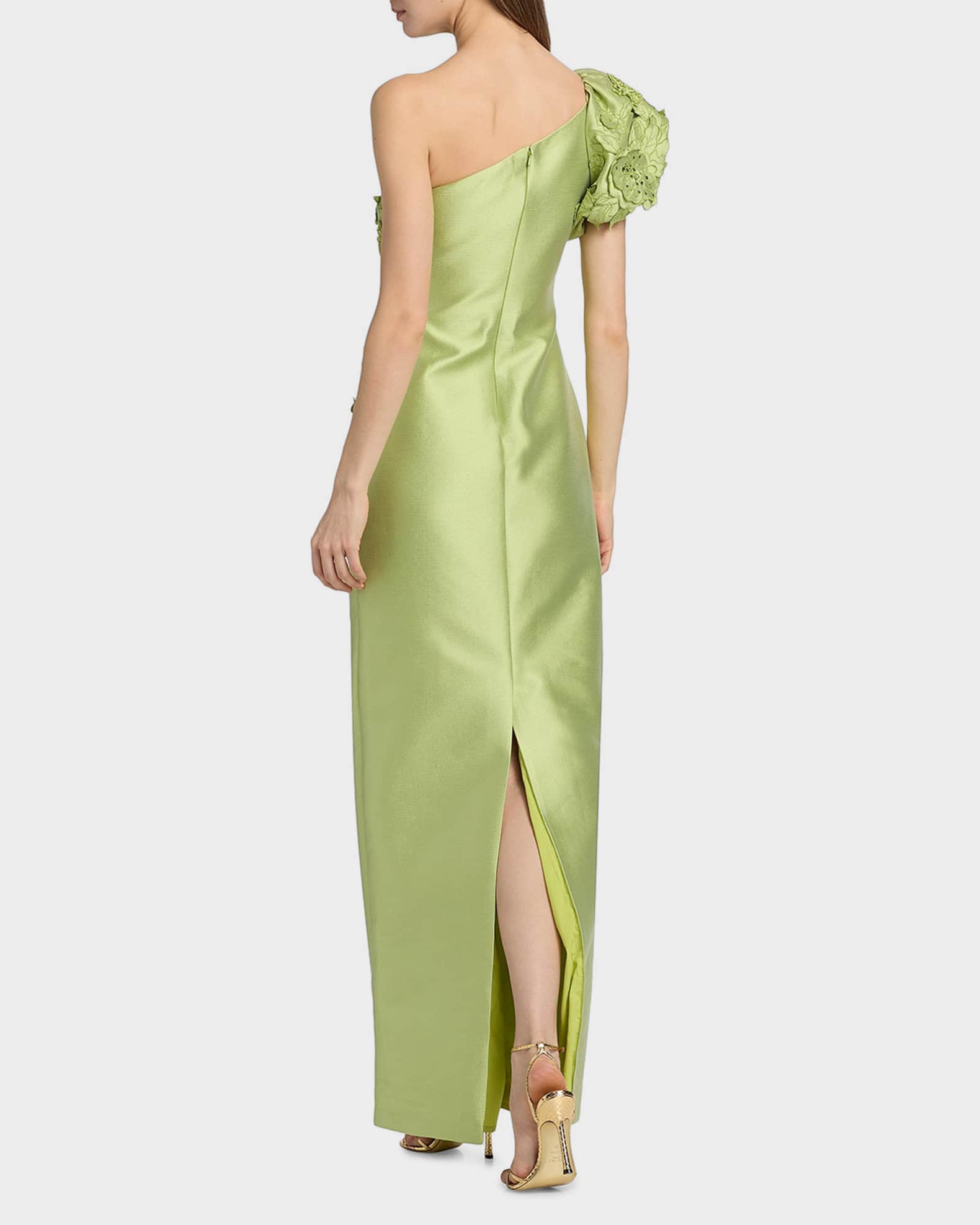 badgley mischka draped sequin one shoulder dress Draped Sequin One Shoulder Dress