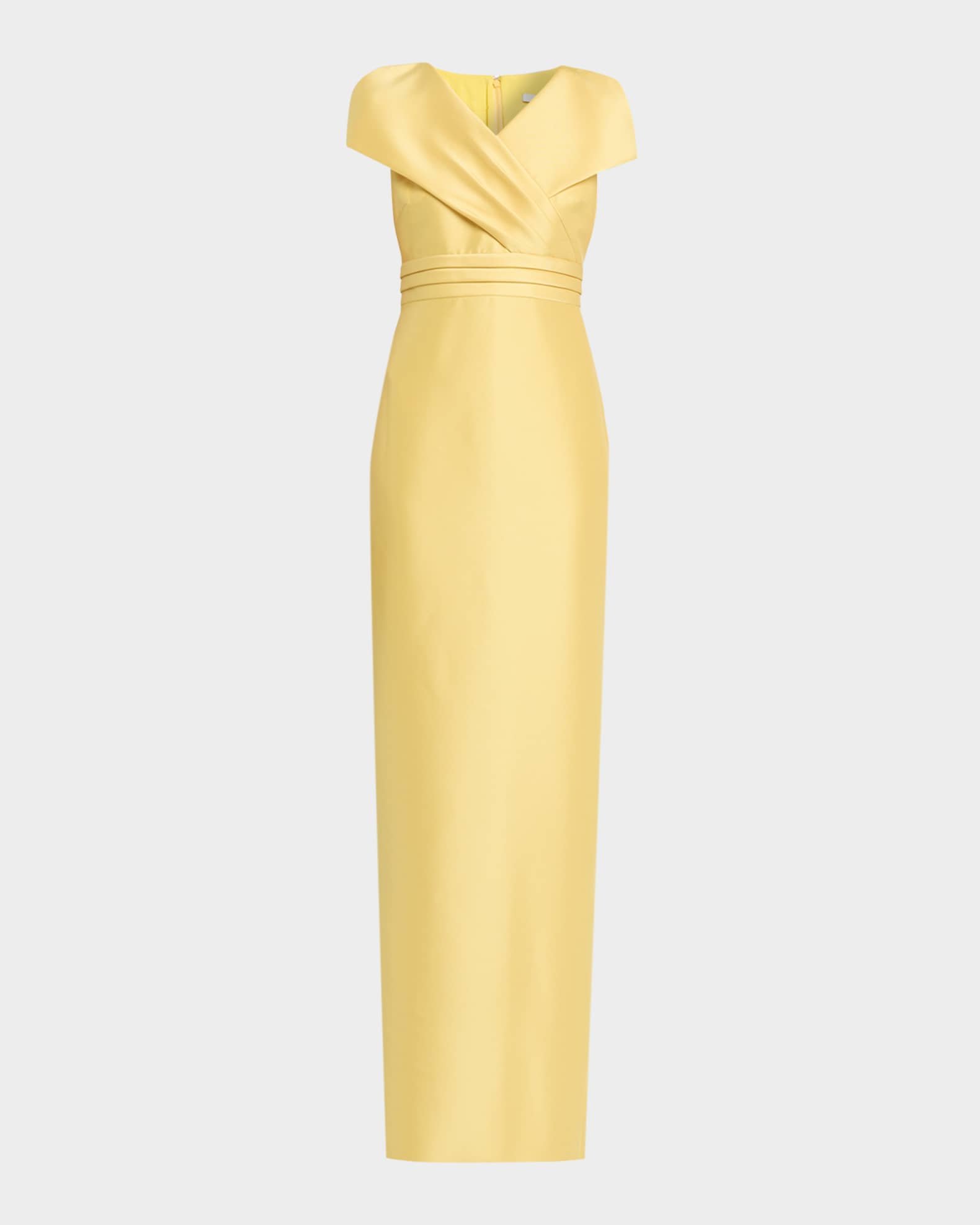 Badgley Mischka Wrap Shoulder Gown