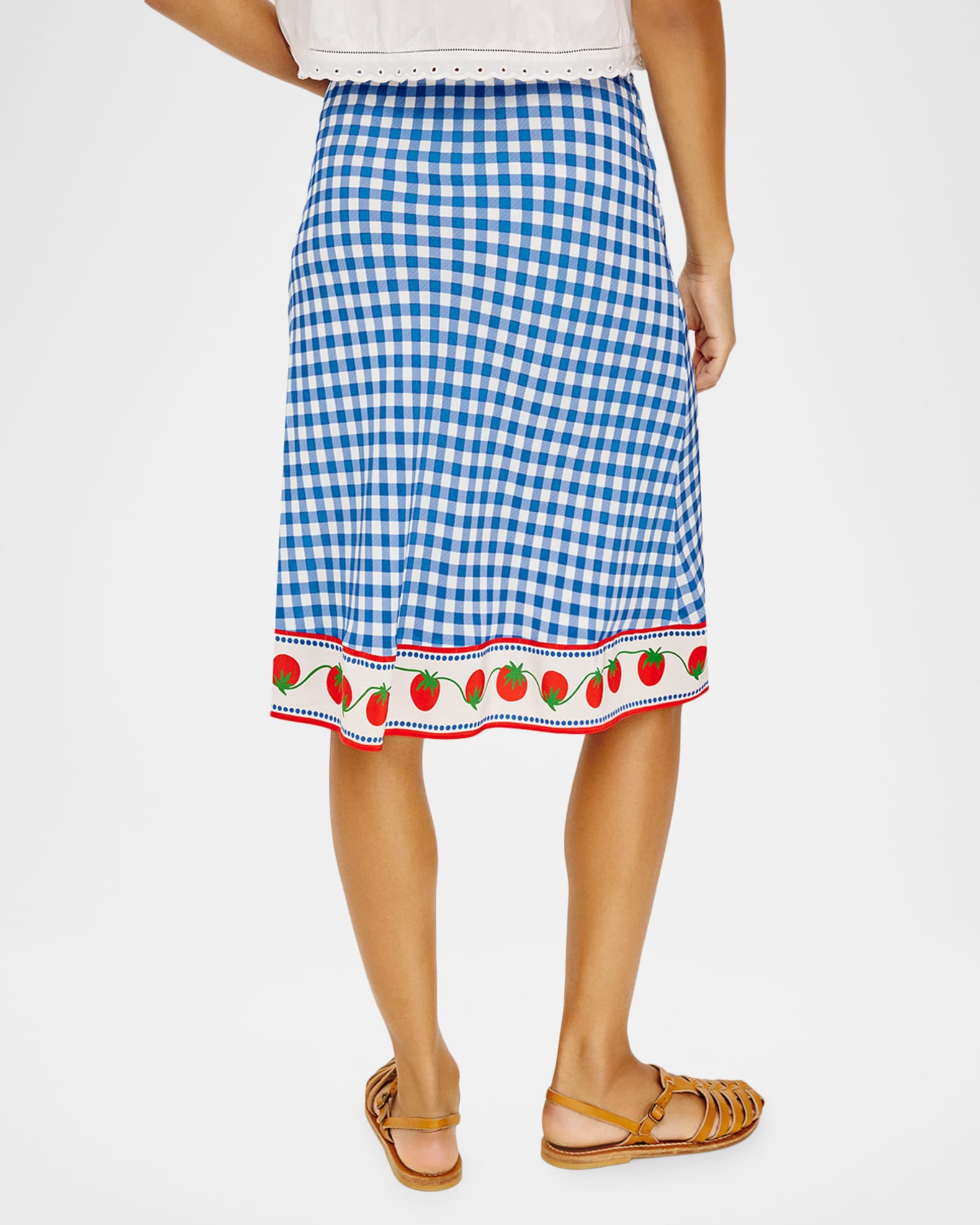 Rails x Giadzy Grazia Gingham Tomato Skirt | Neiman Marcus