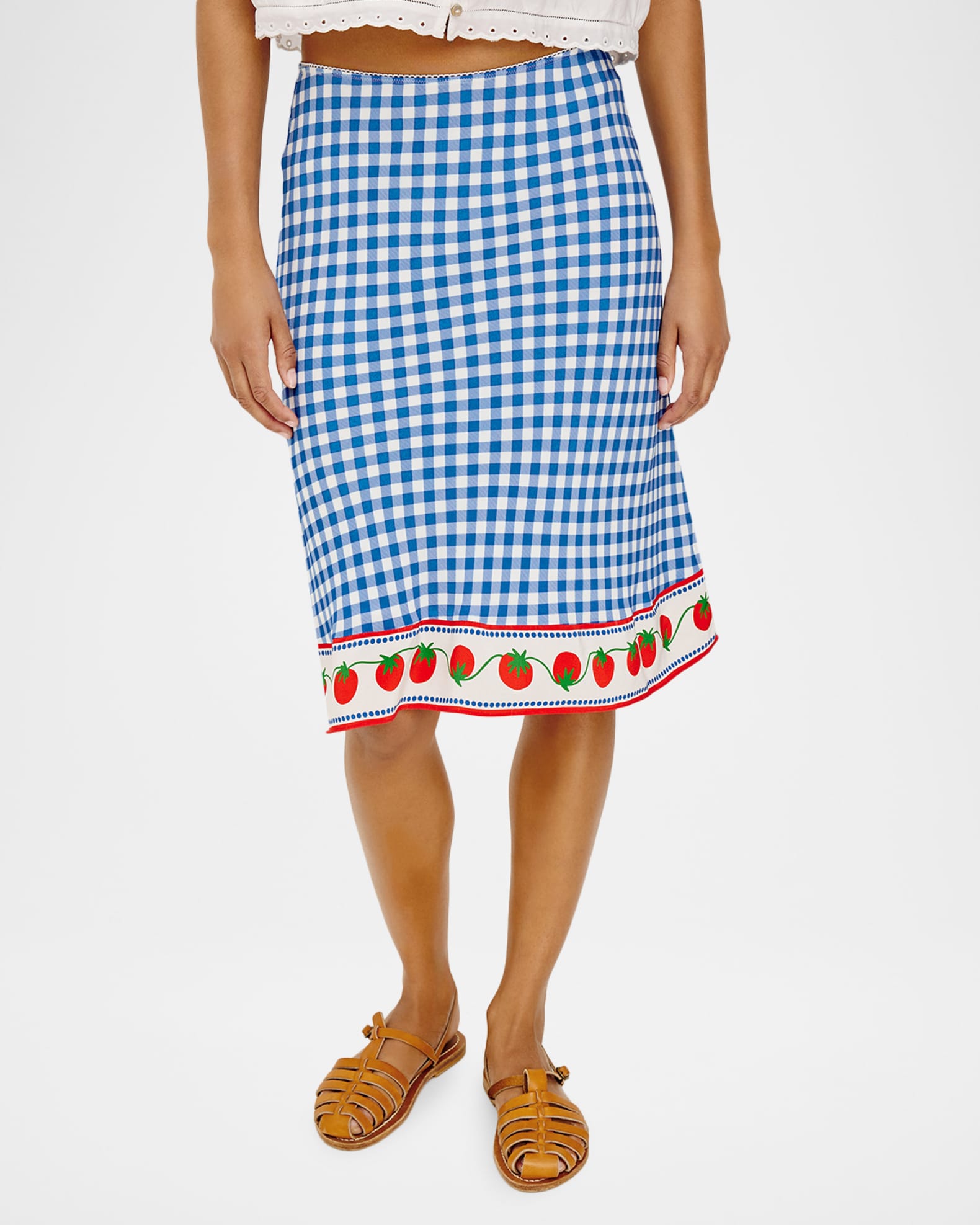 Rails x Giadzy Grazia Gingham Tomato Skirt | Neiman Marcus