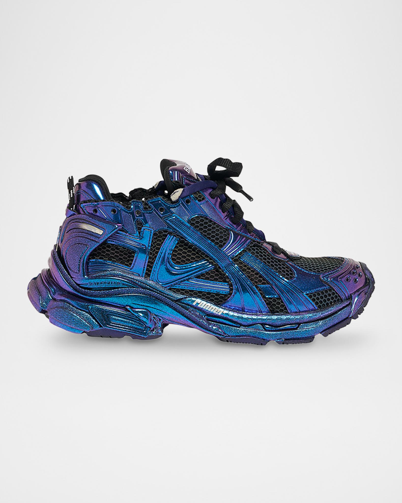 Balenciaga Men's Runner Iridescent Low-Top Sneakers | Neiman Marcus