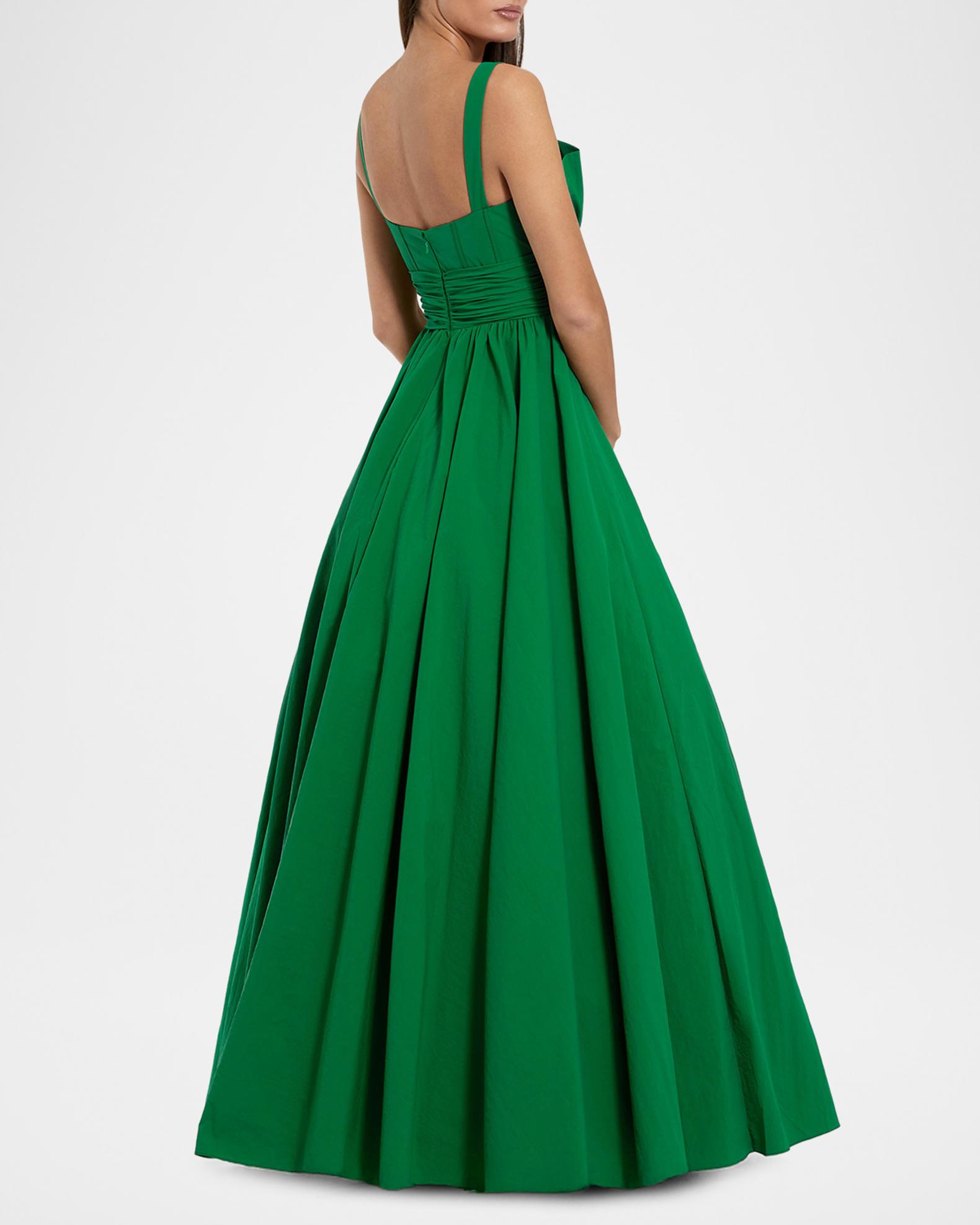 Mac Duggal Sweetheart Bow-Front Faille Gown | Neiman Marcus
