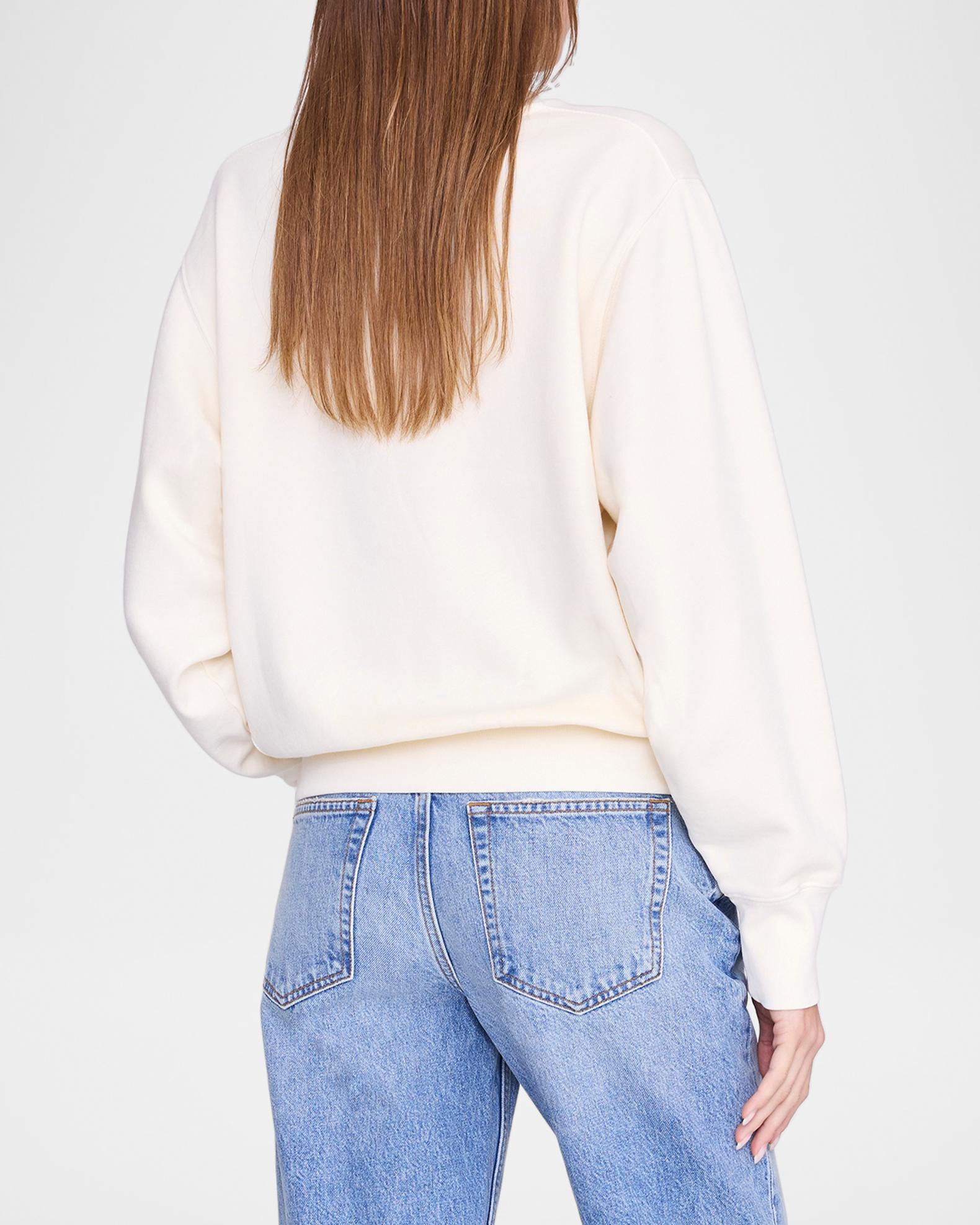 ANINE BING Harry Shrunken Crewneck Sweatshirt | Neiman Marcus