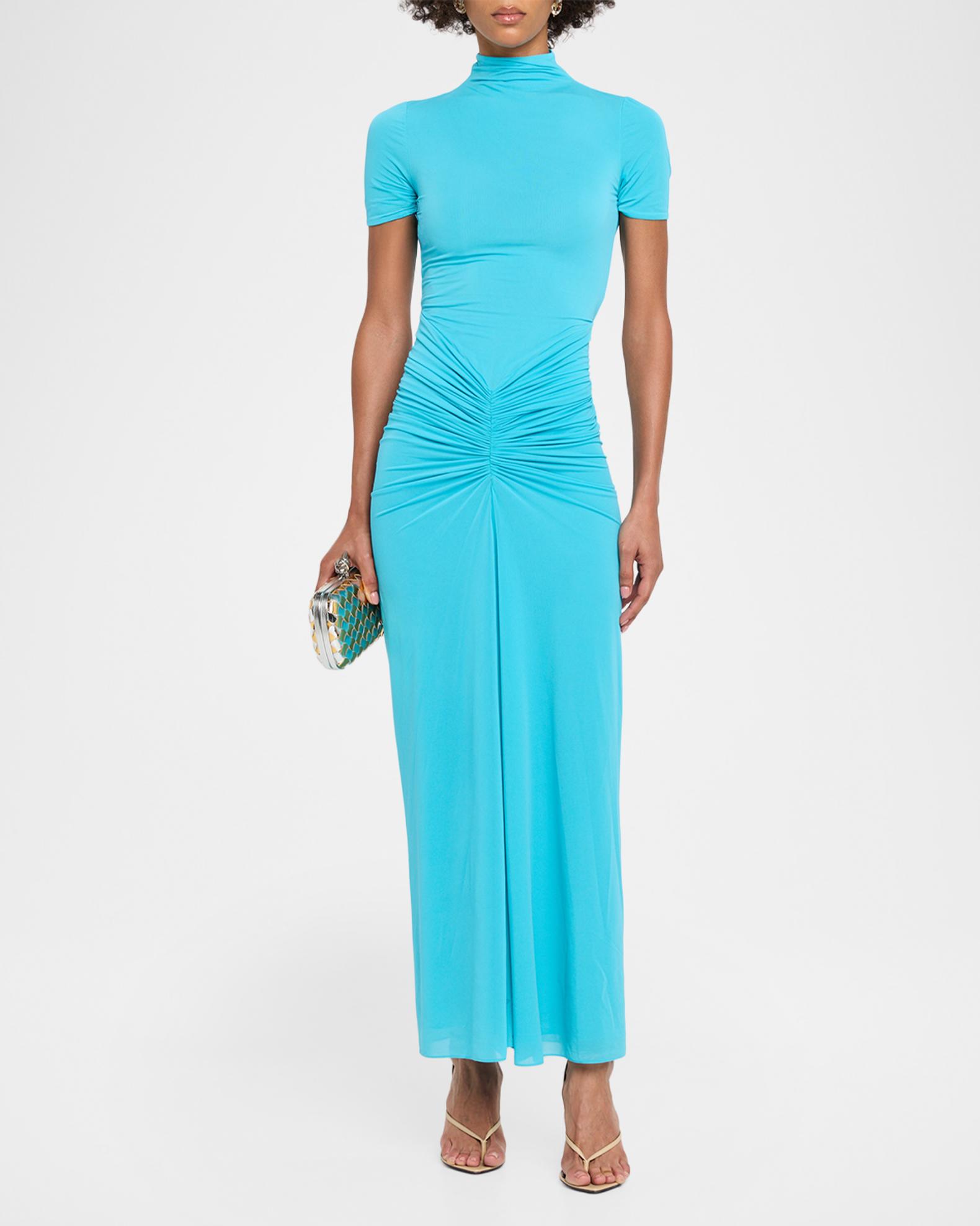 apolina enid dress ジャージー ワンピース Ronny Kobo Enid Ruched Tissue Jersey Maxi Dress | Neiman Marcus