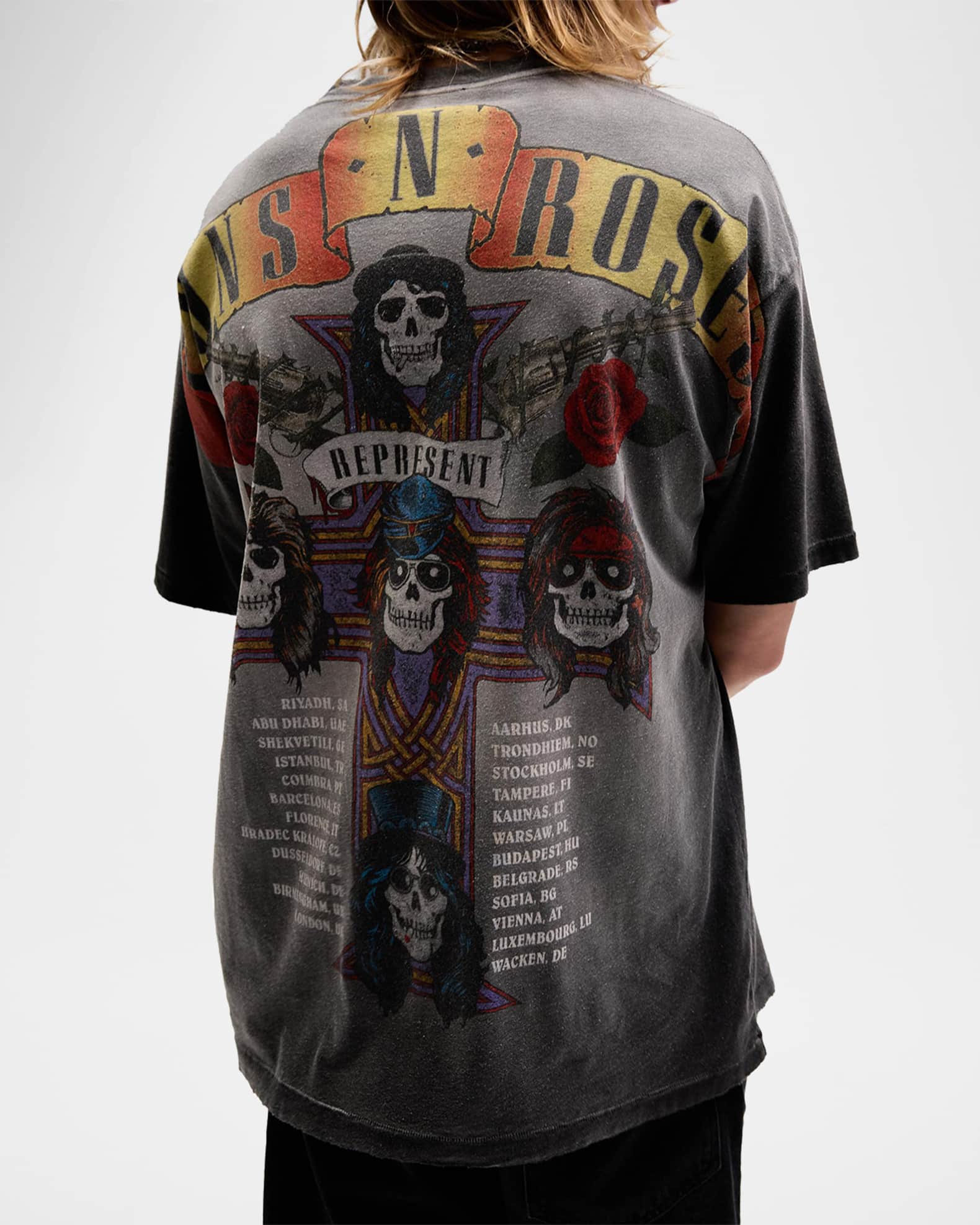 REPRESENT x Guns N' Roses Exclusive Tour Graphic T-Shirt | Neiman