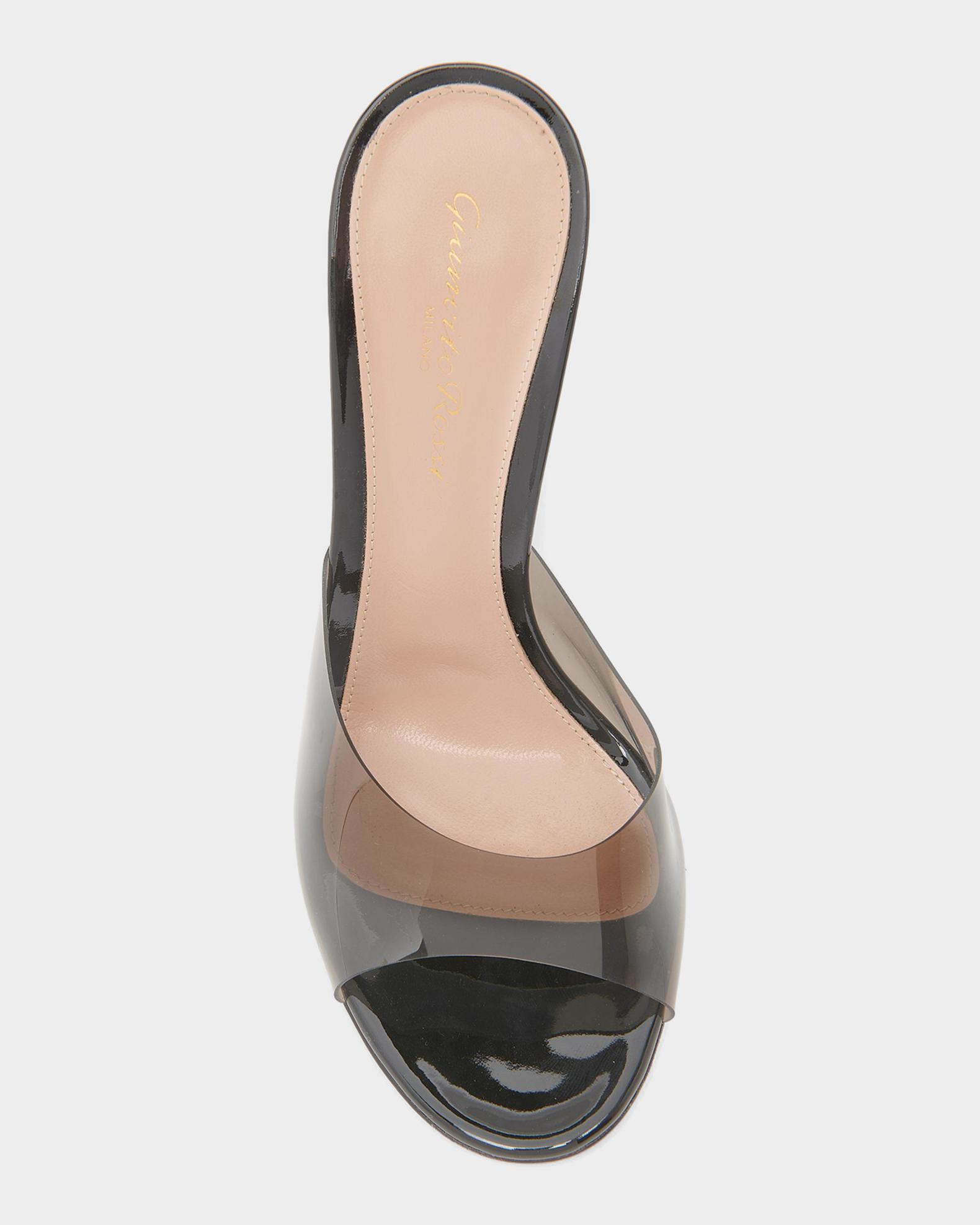 Gianvito Rossi 95mm Clear Mule Sandals | Neiman Marcus