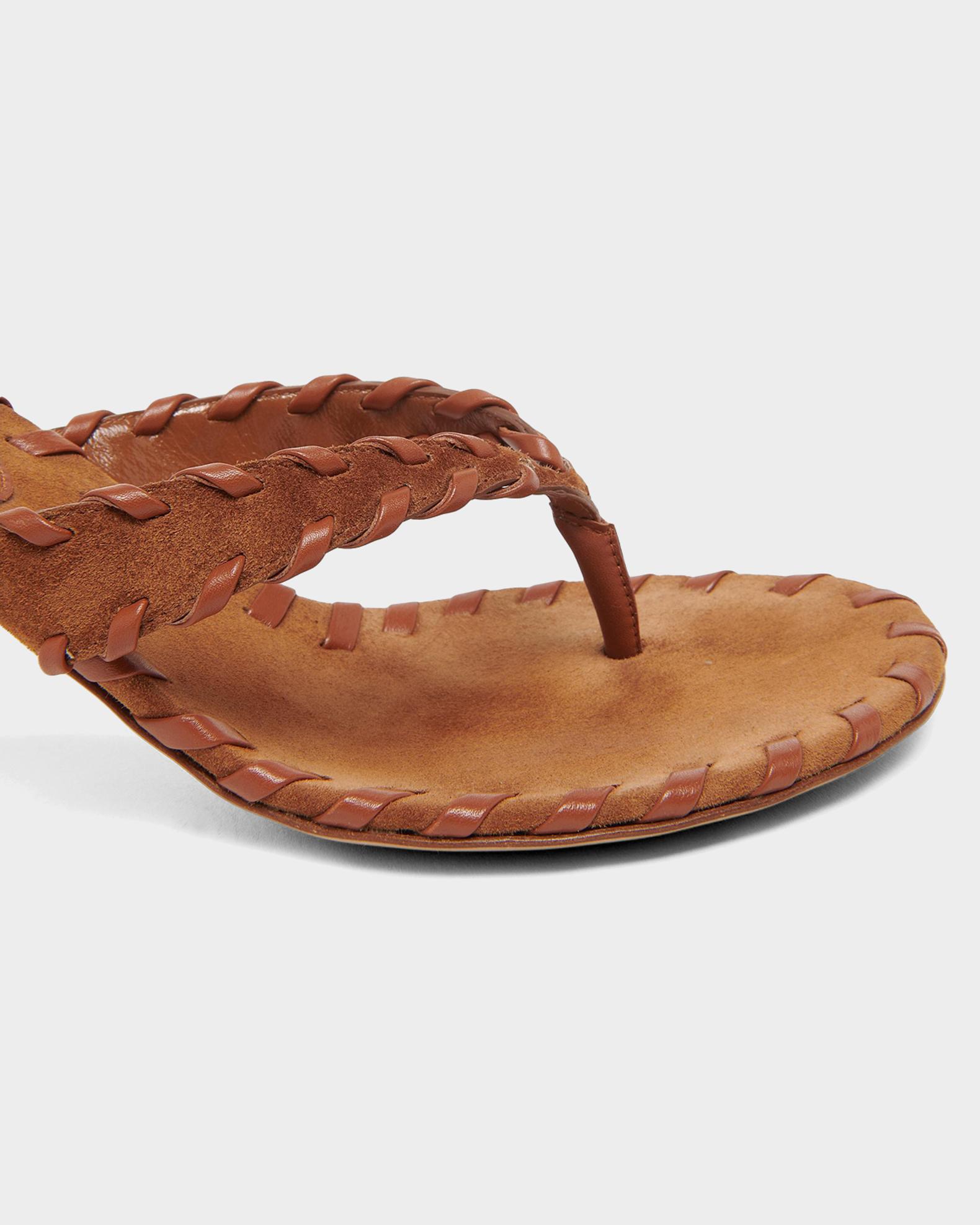 Gianvito Rossi 70mm Whipstitch Suede Thong Sandals | Neiman Marcus