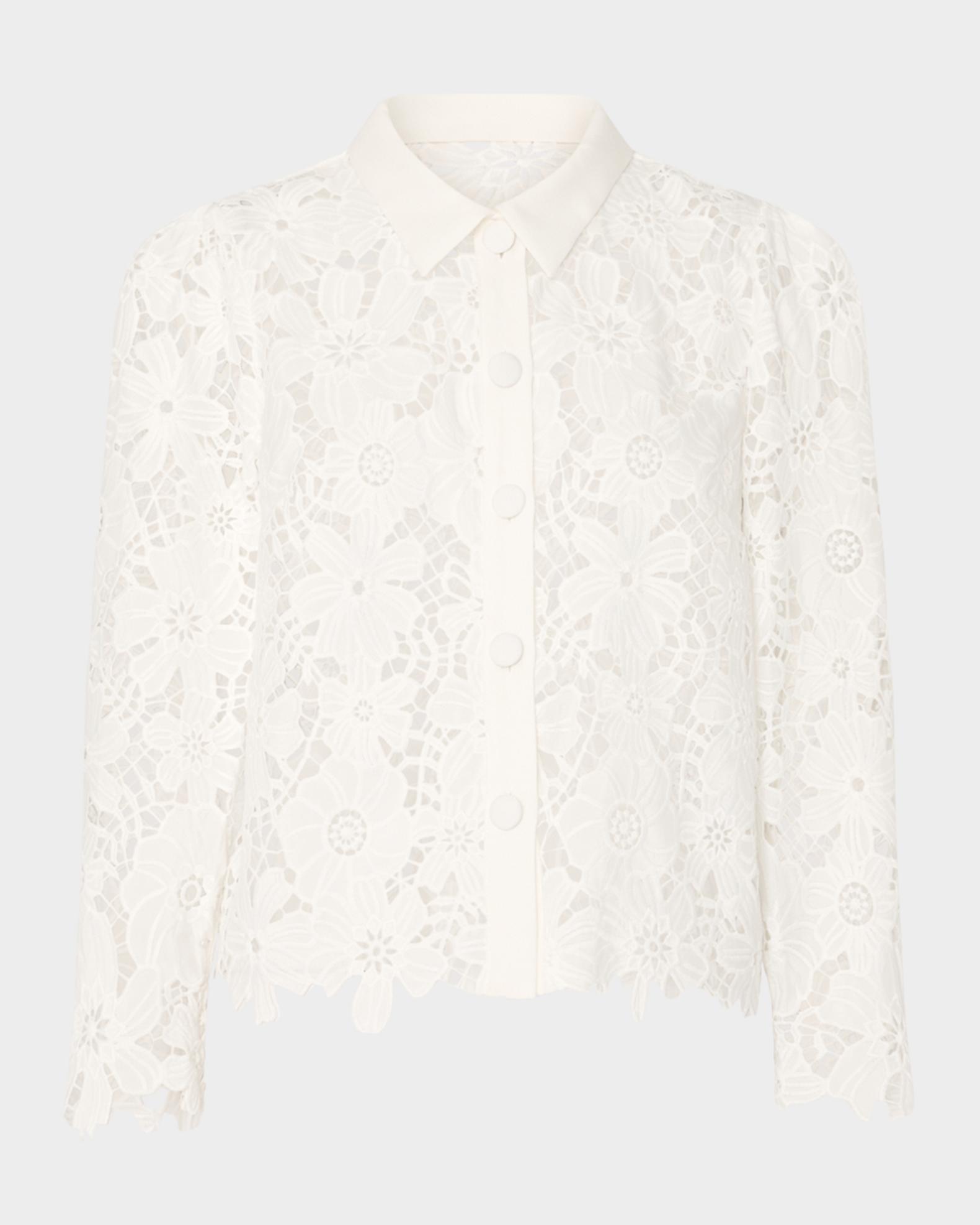 Milly June Roja Floral Lace Top | Neiman Marcus