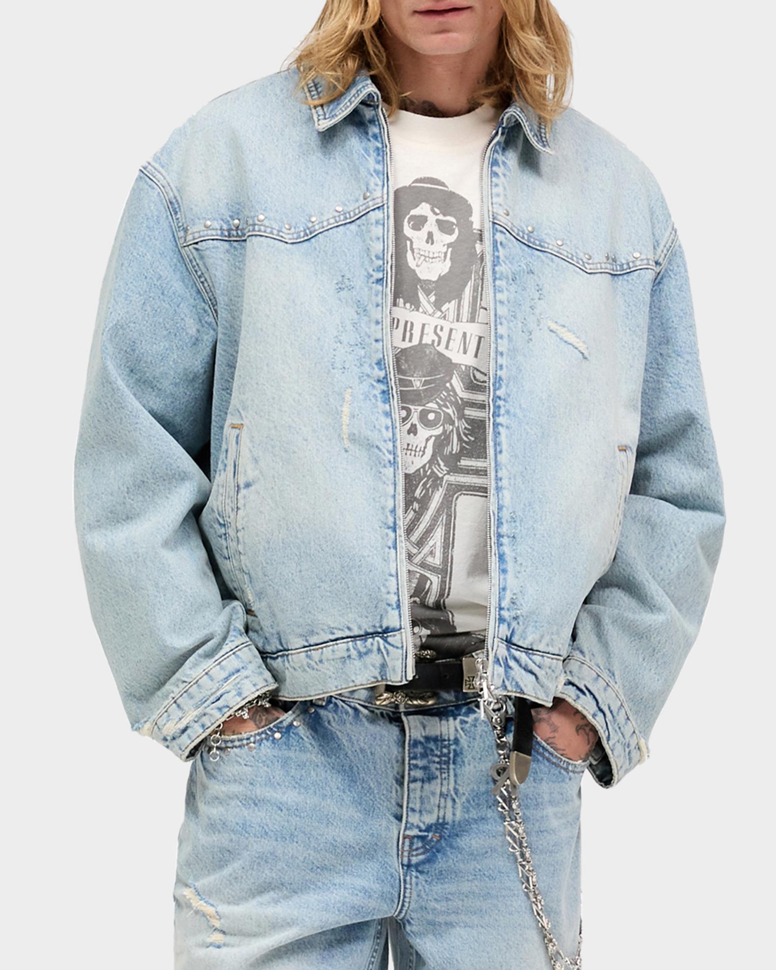represent denim jacket デニムジャケット リプレゼント REPRESENT x Guns N' Roses Men's Denim Jacket | Neiman Marcus