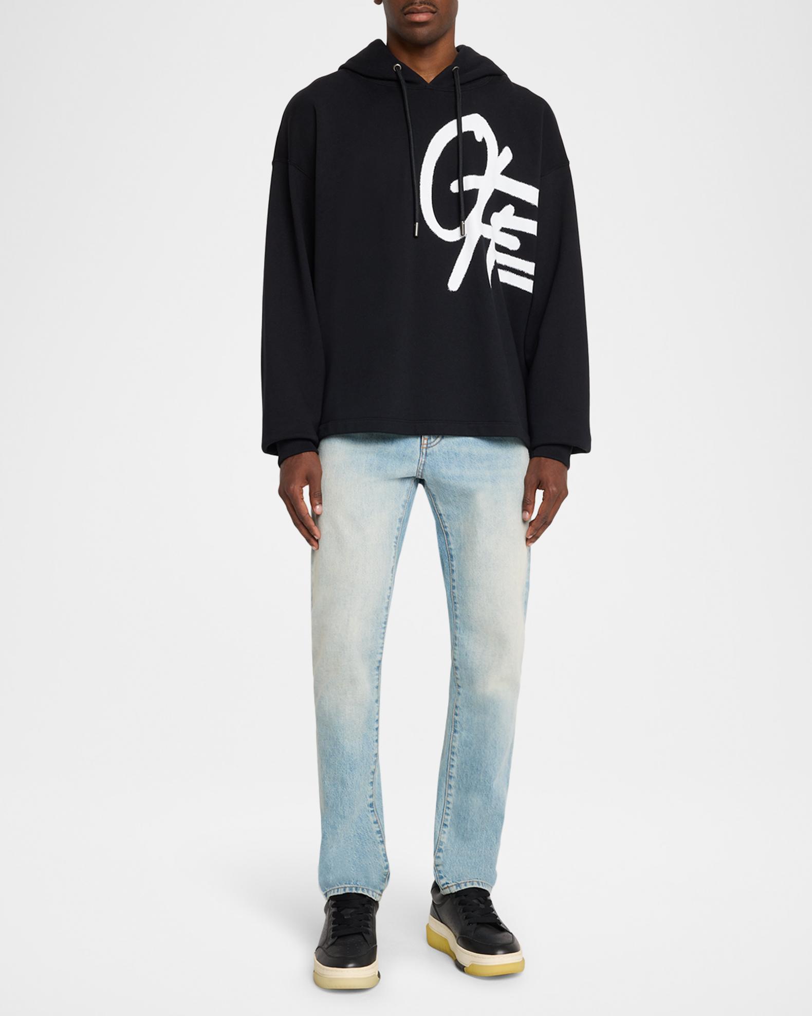 Off-White Men's Graffiti Logo Oversized Cotton Hoodie | Neiman Marcus