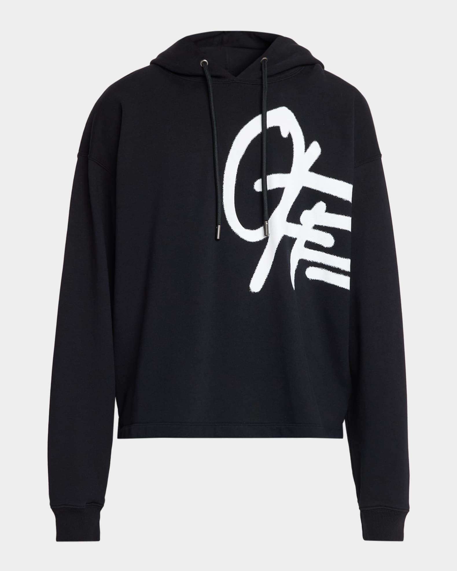 Off-White スプレーアート ジップパーカー ブラック サイズS Off-White Men's Graffiti Logo Oversized Cotton Hoodie | Neiman Marcus