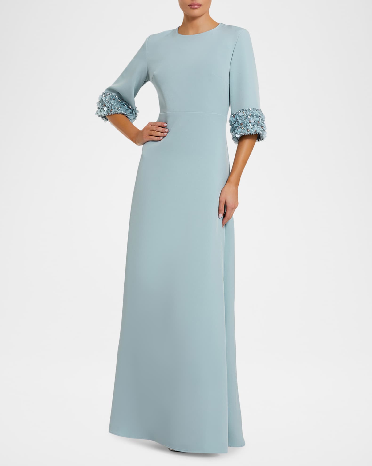 midi dress for women white Mac Duggal 67922 Dress main image 0