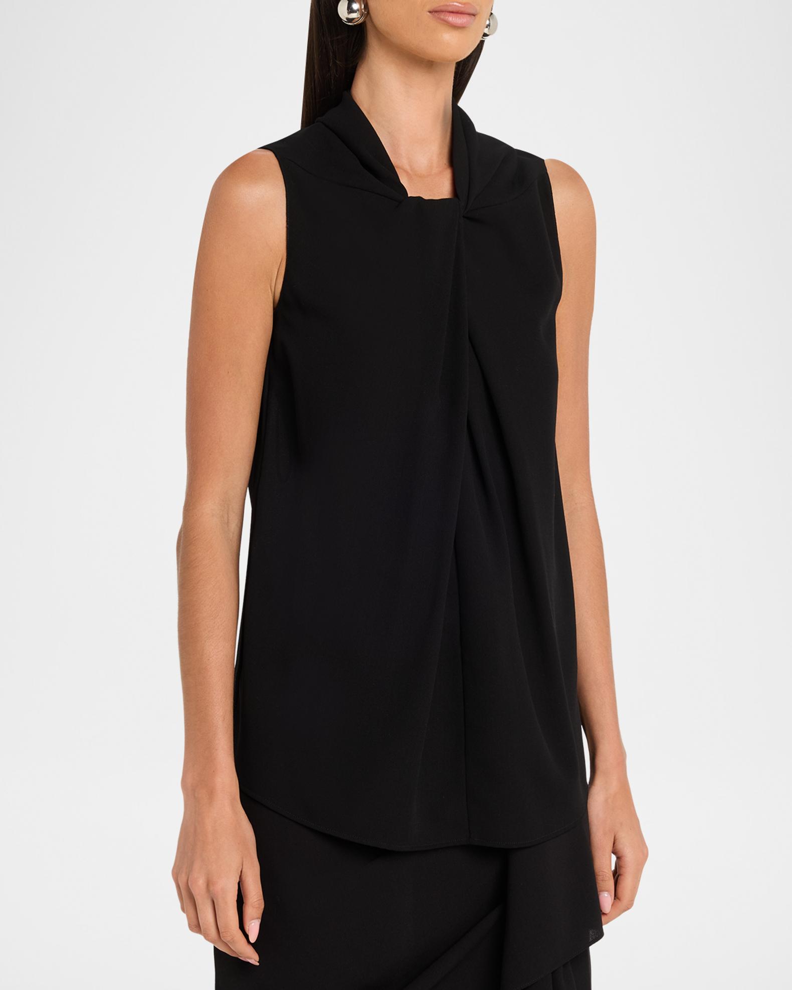 Michael Kors Collection Sleeveless Knotted Wool Shell | Neiman Marcus