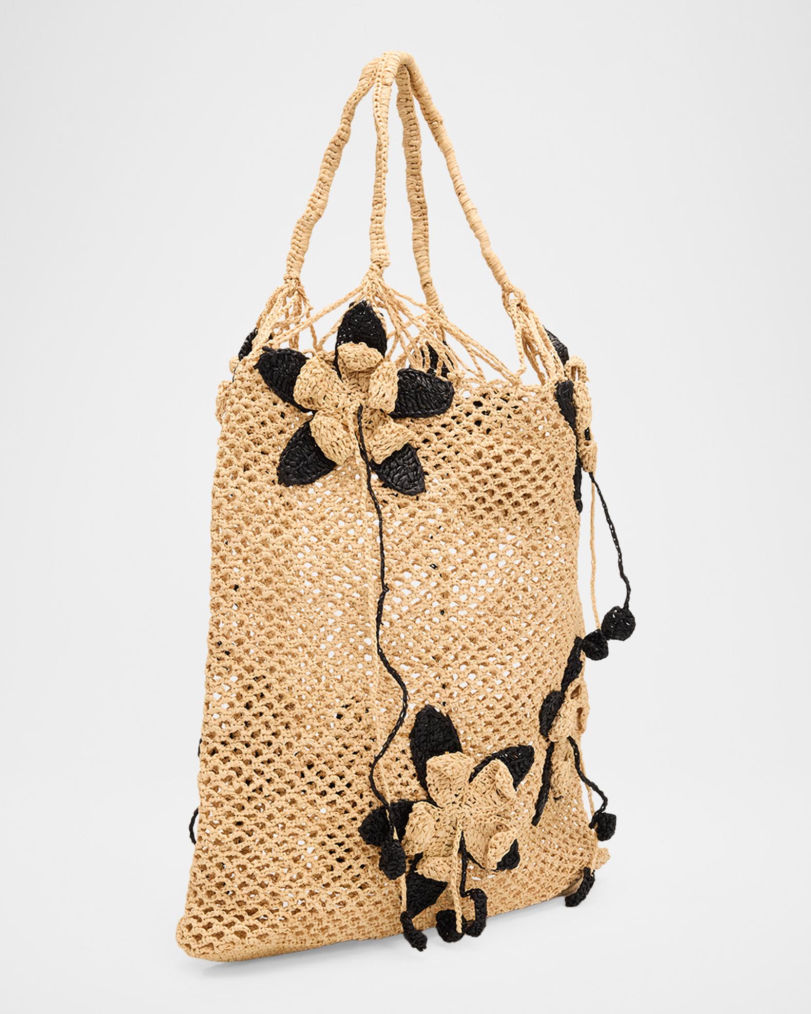 BTB Los Angeles Blaine Raffia Floral Appliqué Tote Bag | Neiman Marcus