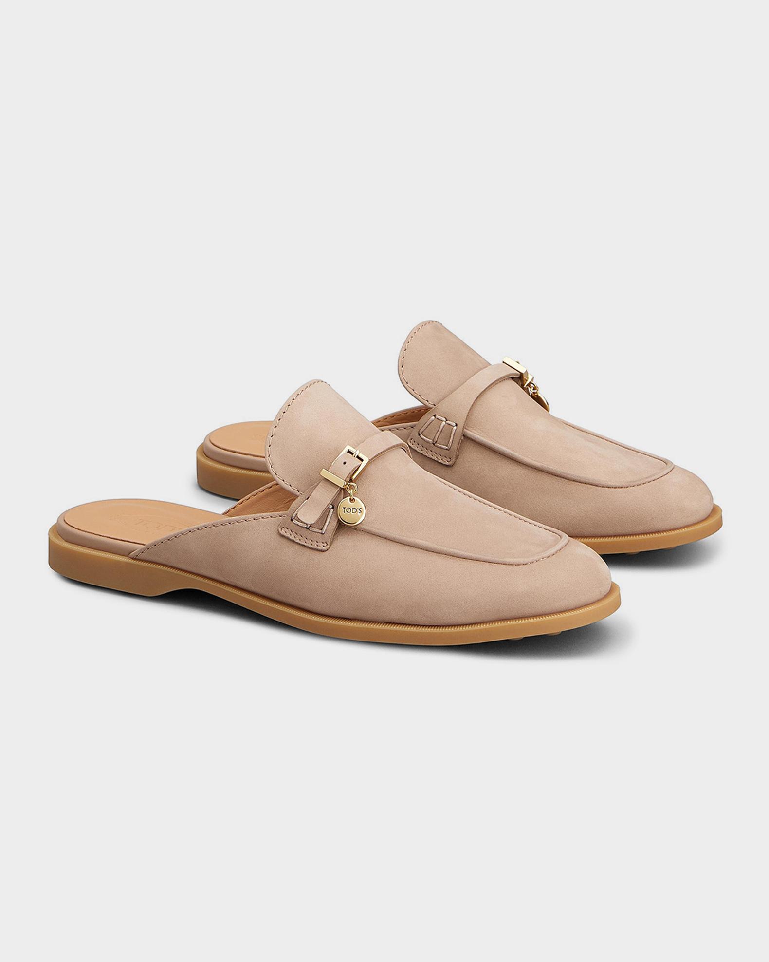 Tod's Leather Round-Toe Mules | Neiman Marcus