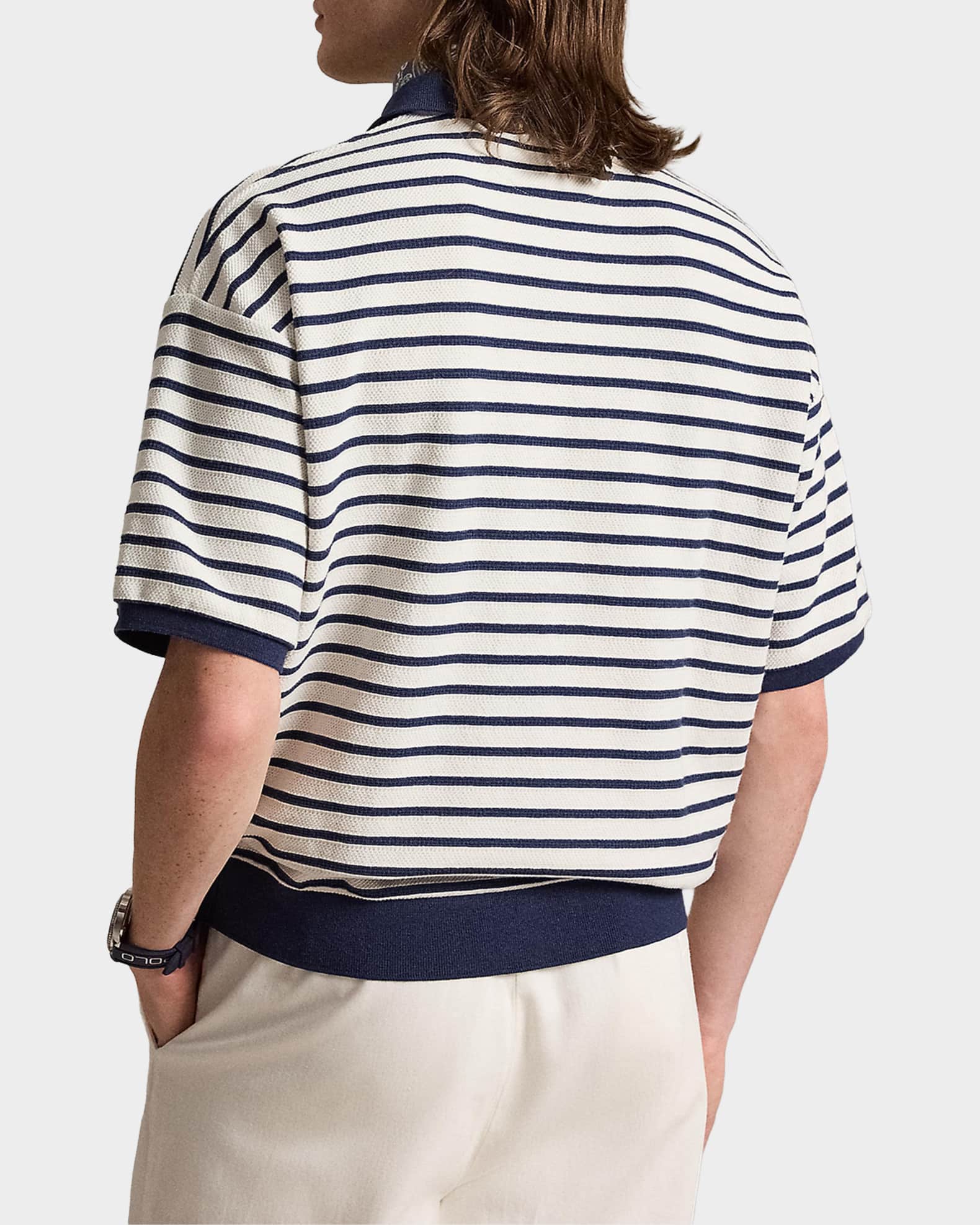 Polo Ralph Lauren Men's Relaxed Fit Stripe Textured Polo Shirt