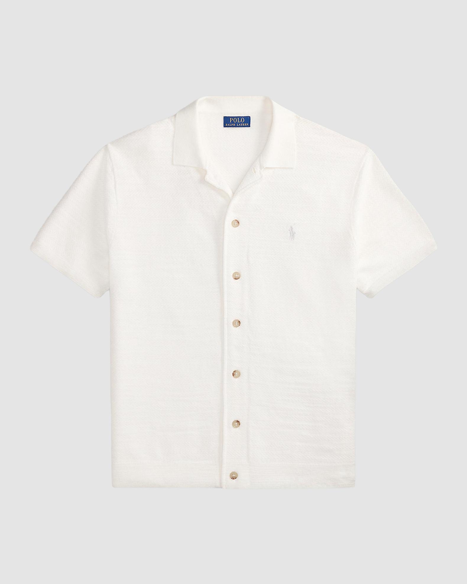 Polo Ralph Lauren Men's Cotton-Linen Camp Shirt Sweater | Neiman
