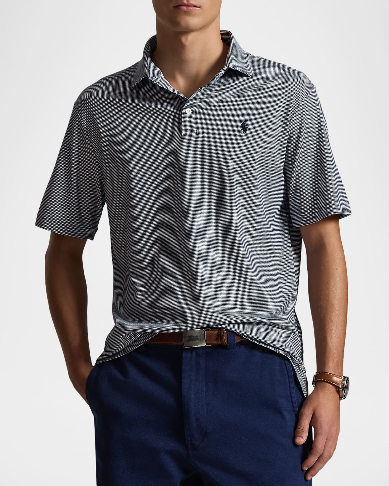 Polo Ralph Lauren Men's Classic-Fit Soft Cotton Micro-Houndstooth