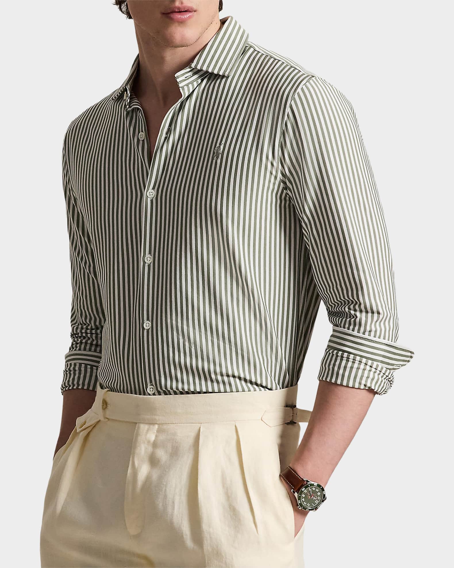 Polo Ralph Lauren Men's Striped Oxford Sport Shirt | Neiman Marcus
