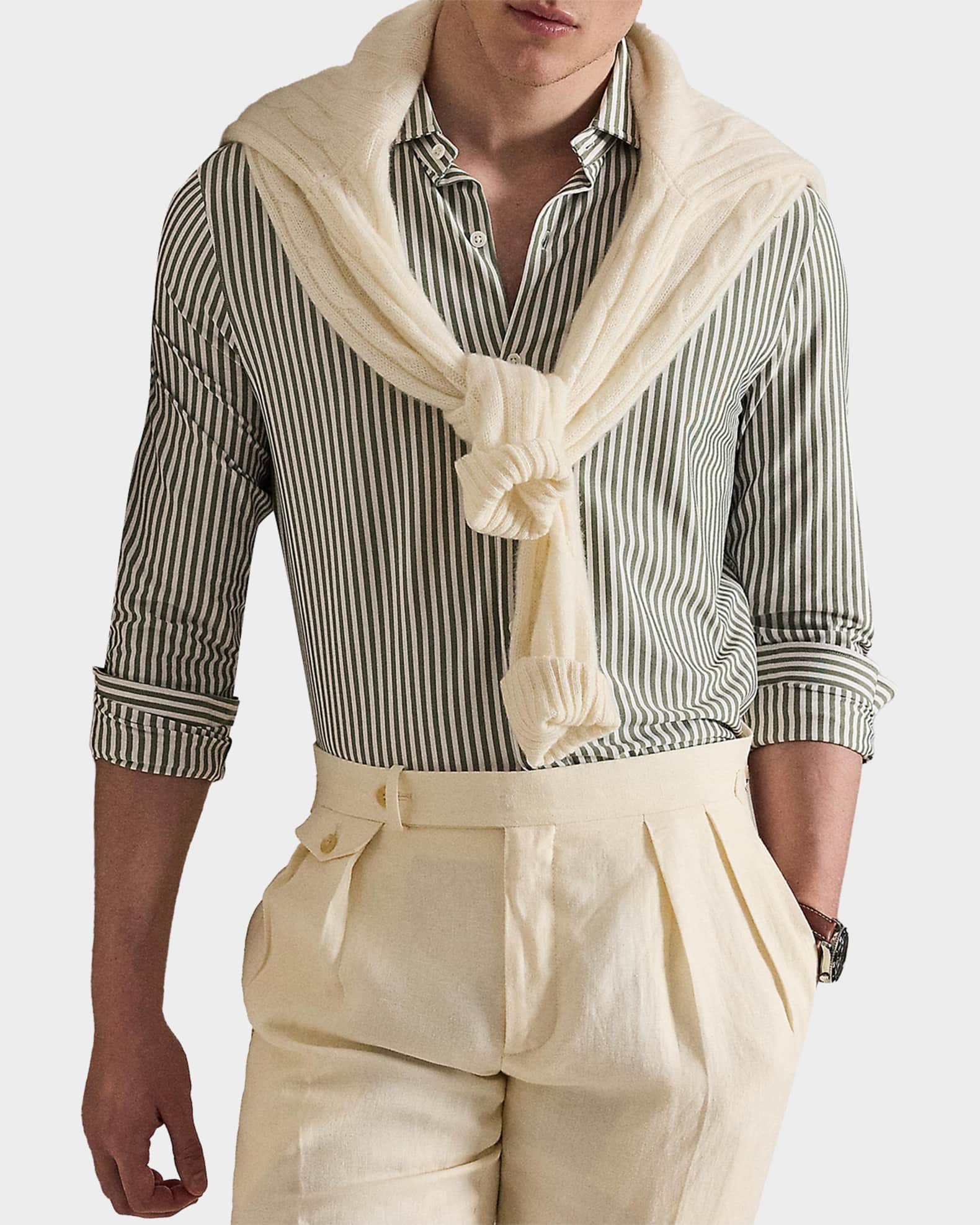 Polo Ralph Lauren Men's Striped Oxford Sport Shirt | Neiman Marcus