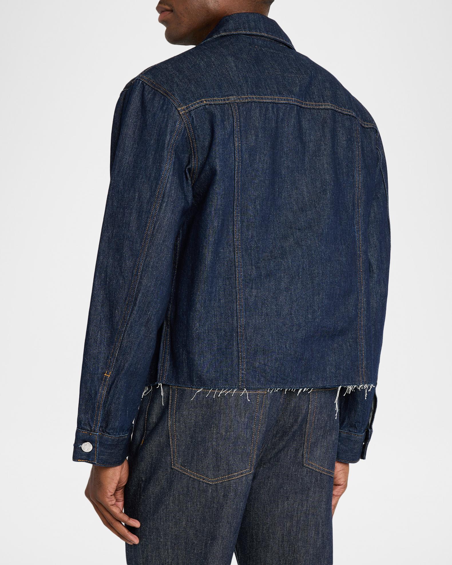 Helmut Lang Men's Brooklyn Denim Cropped Trucker Jacket | Neiman