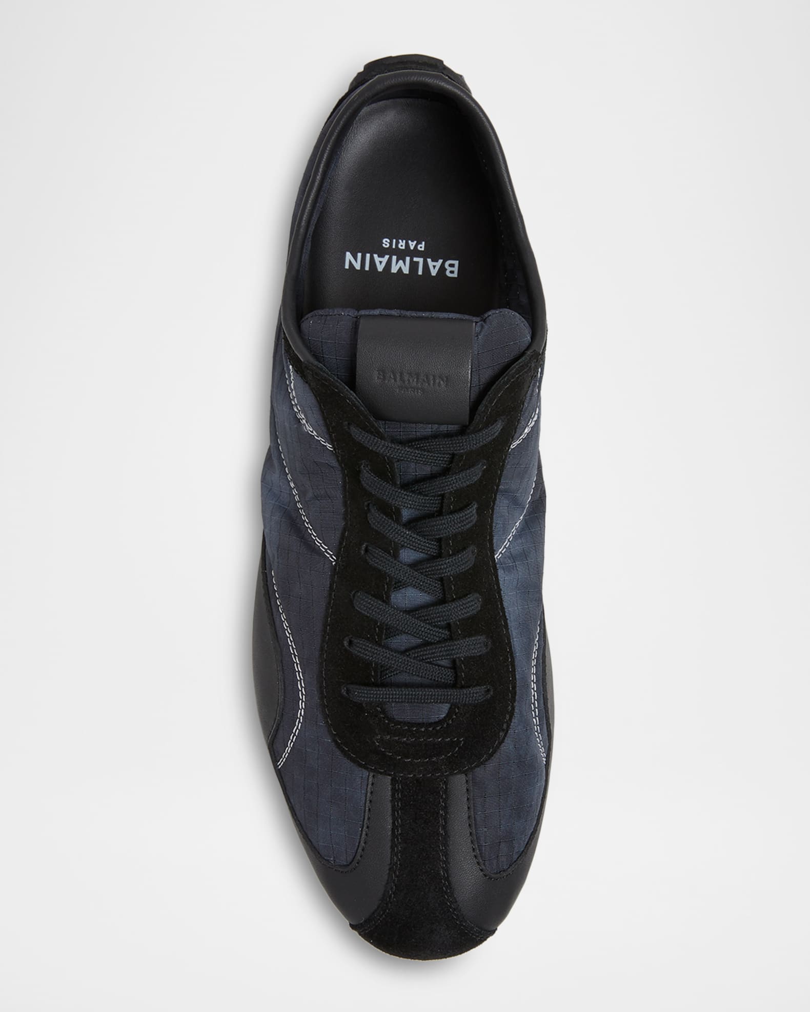 バルマン　セーブル Balmain Men's Racing Suede and Textile Low-Top Sneakers | Neiman