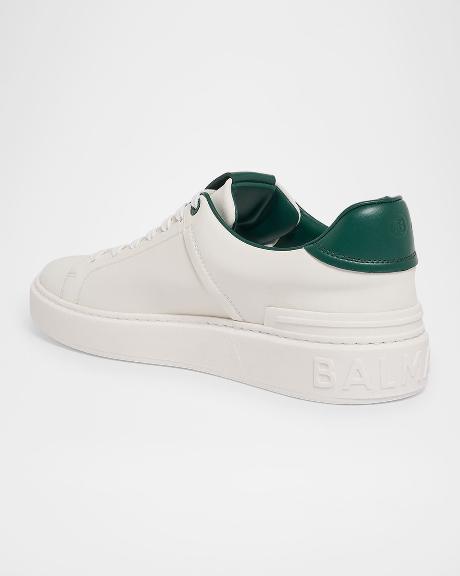 Balmain Men's B-Court Calfskin Low-Top Sneakers | Neiman Marcus