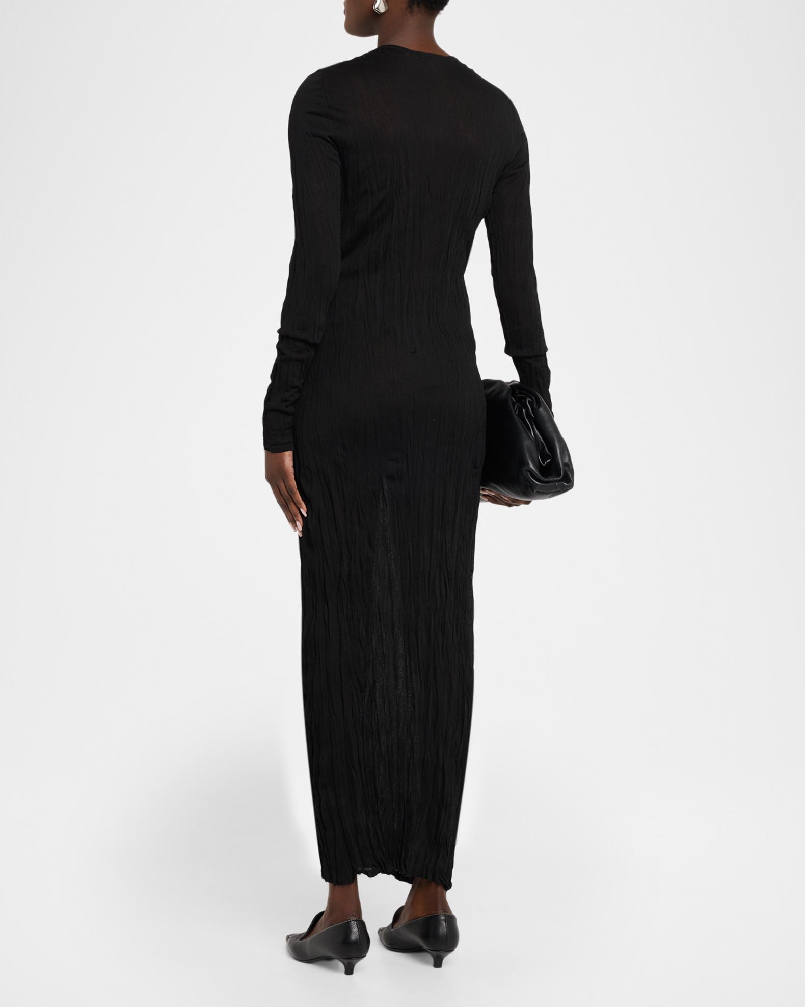 midi column dress with sleeves Mac Duggal Women's Long Sleeve Midi Dress with Embellished Fringe - Tan/Beige - Size 12