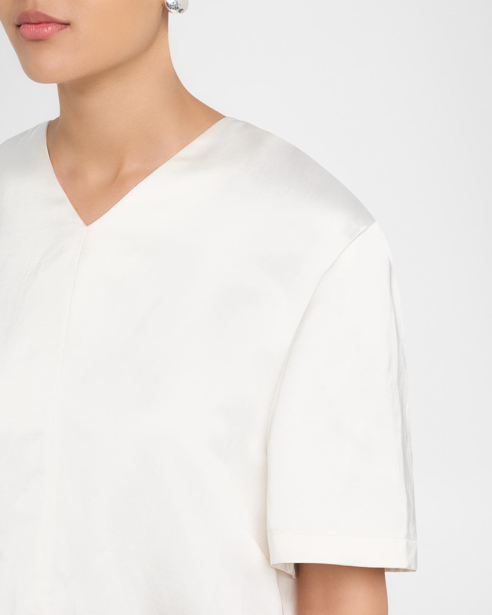 Toteme V-Neck Satin Pullover | Neiman Marcus