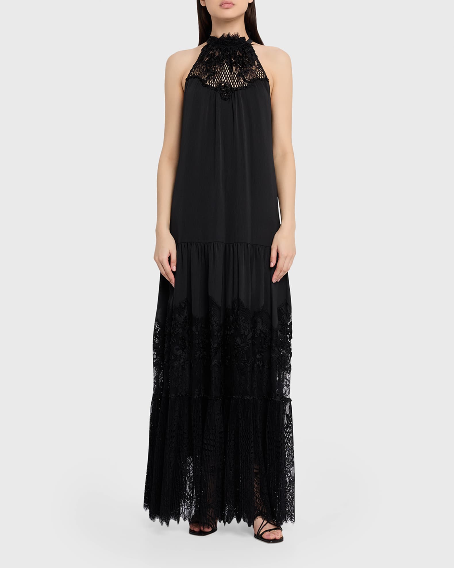knee length dresses for ladies Lace Inset Maxi Dress – Seven & James main image 1