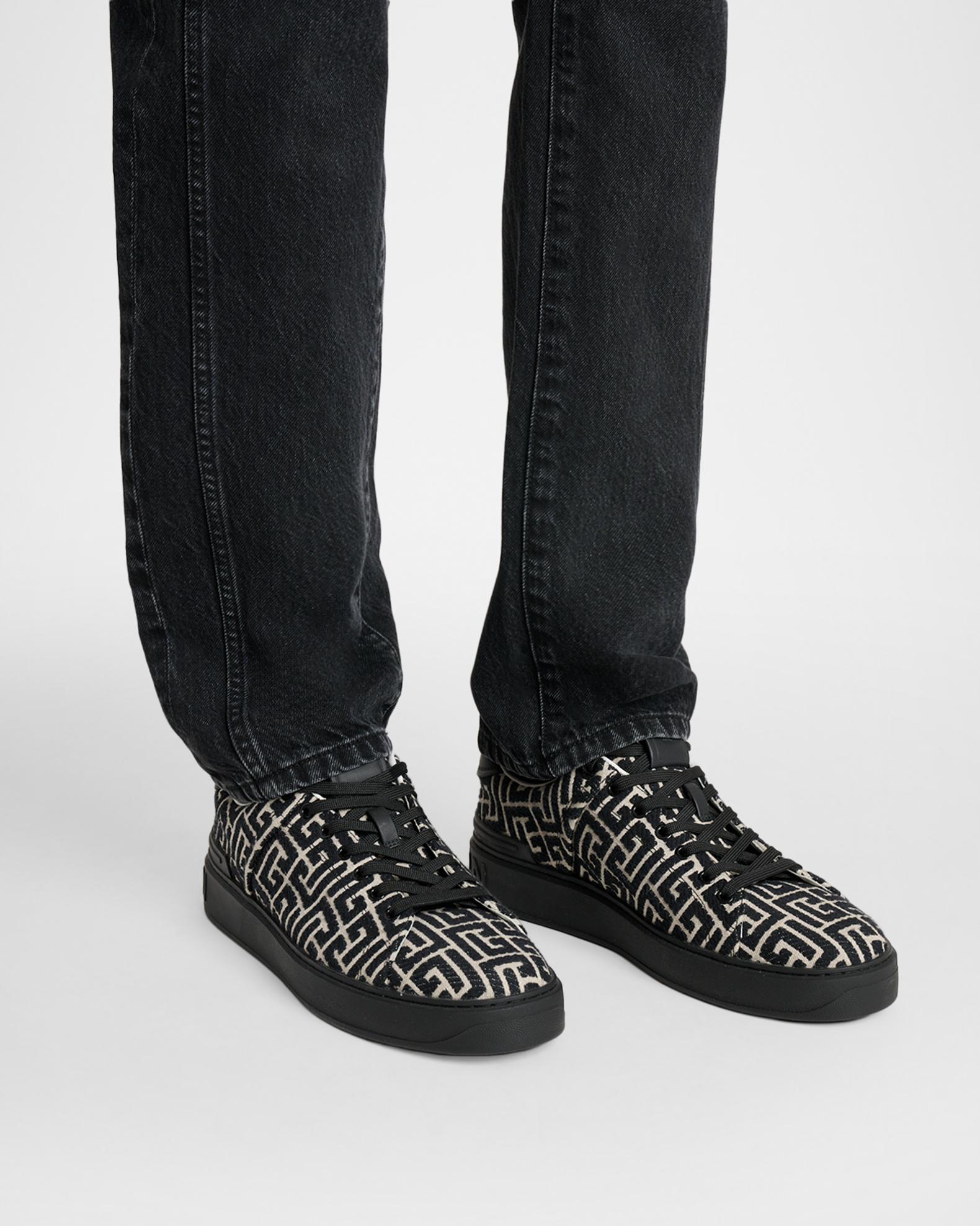 Balmain Men's B-Court Monogram Low-Top Sneakers | Neiman Marcus