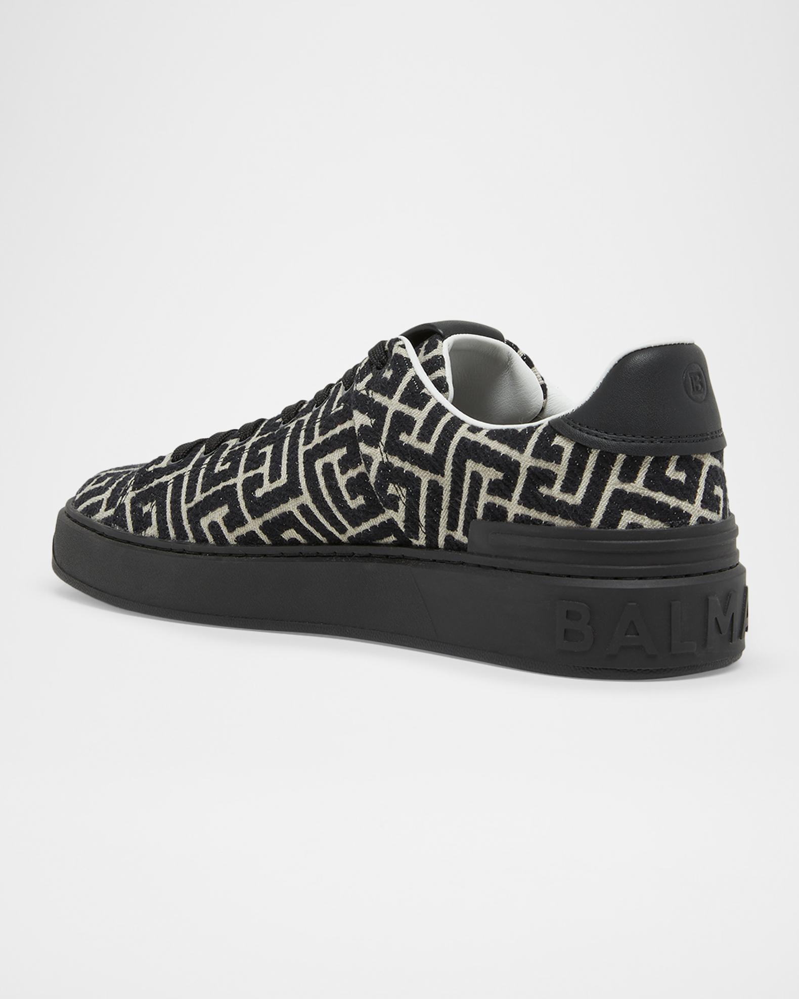 Balmain Men's B-Court Monogram Low-Top Sneakers | Neiman Marcus