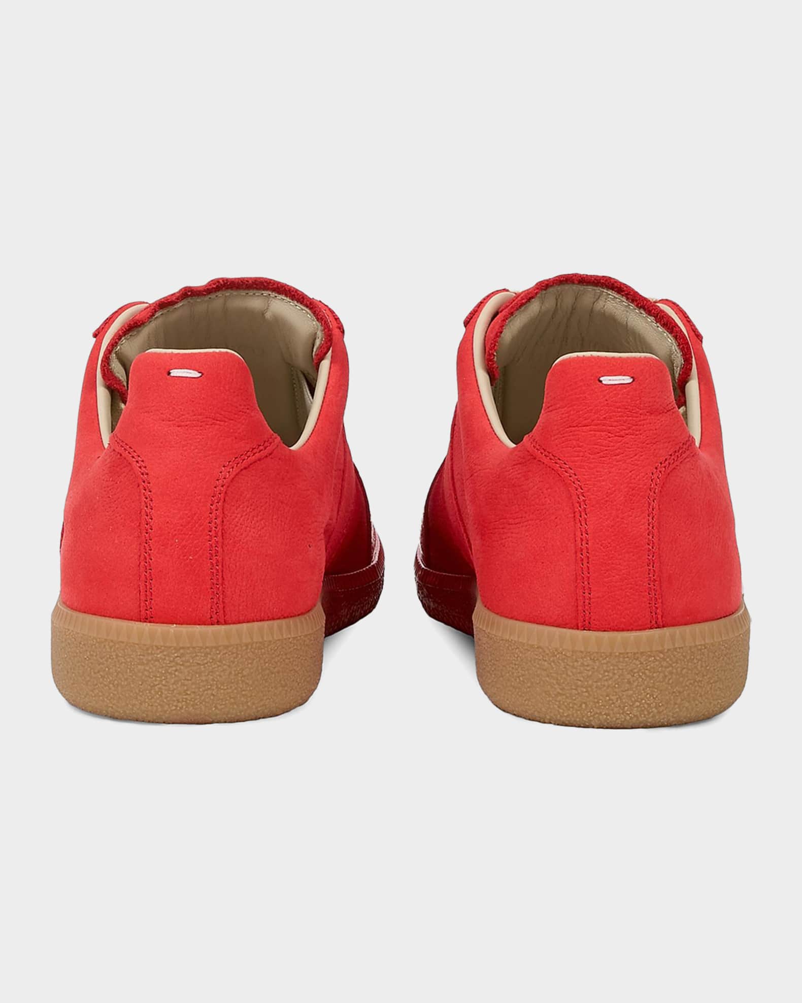 Maison Margiela Men's Replica Sprayed Leather Low-Top Sneakers