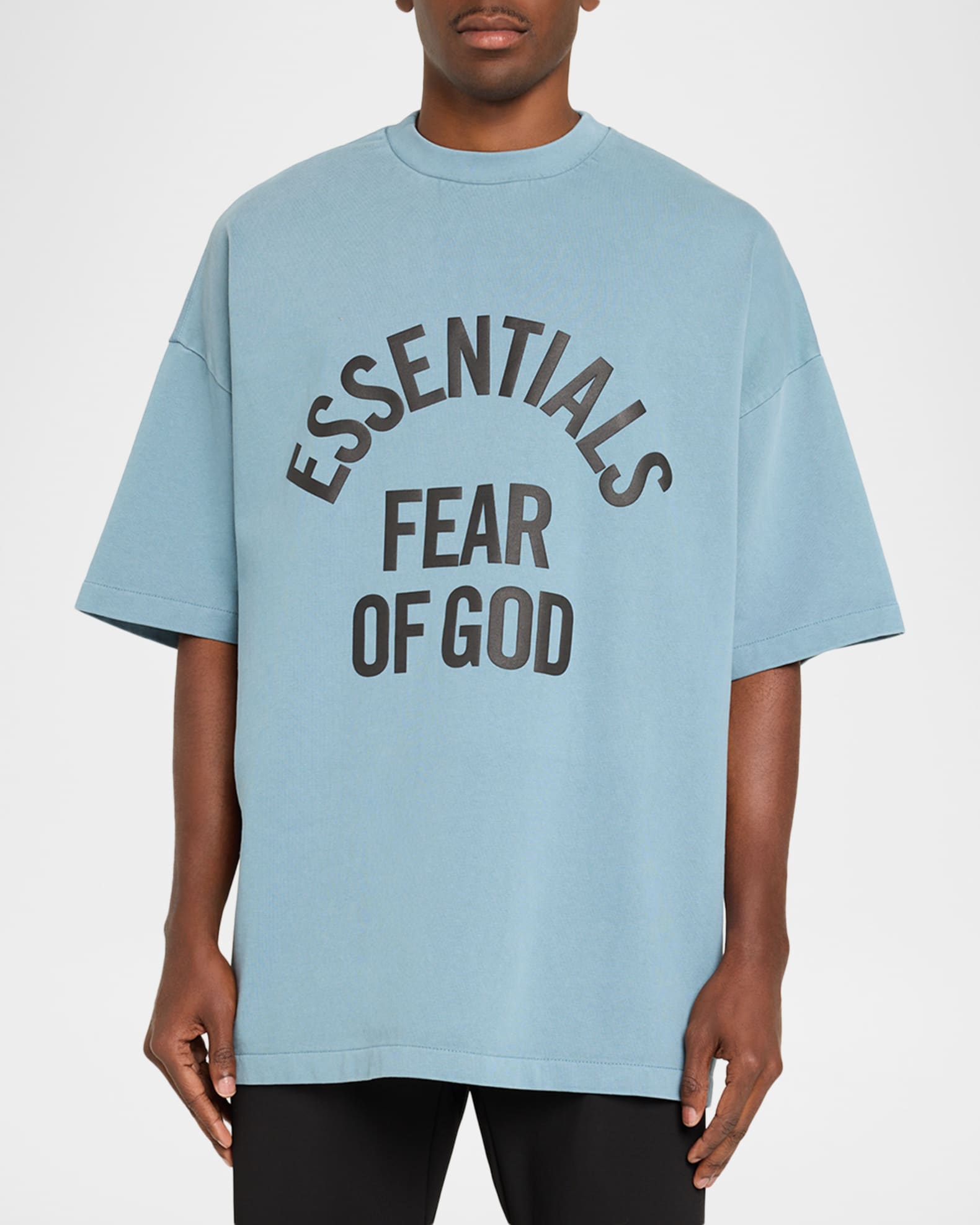 Fear of God Essentials Men's Campus 90s Cotton T-Shirt | Neiman Marcus