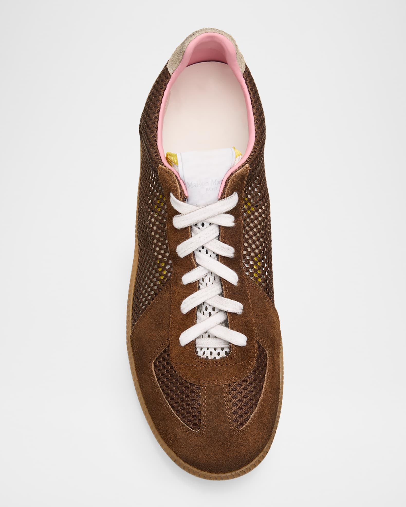 Maison Margiela Men's Replica Mesh and Suede Low-Top Sneakers