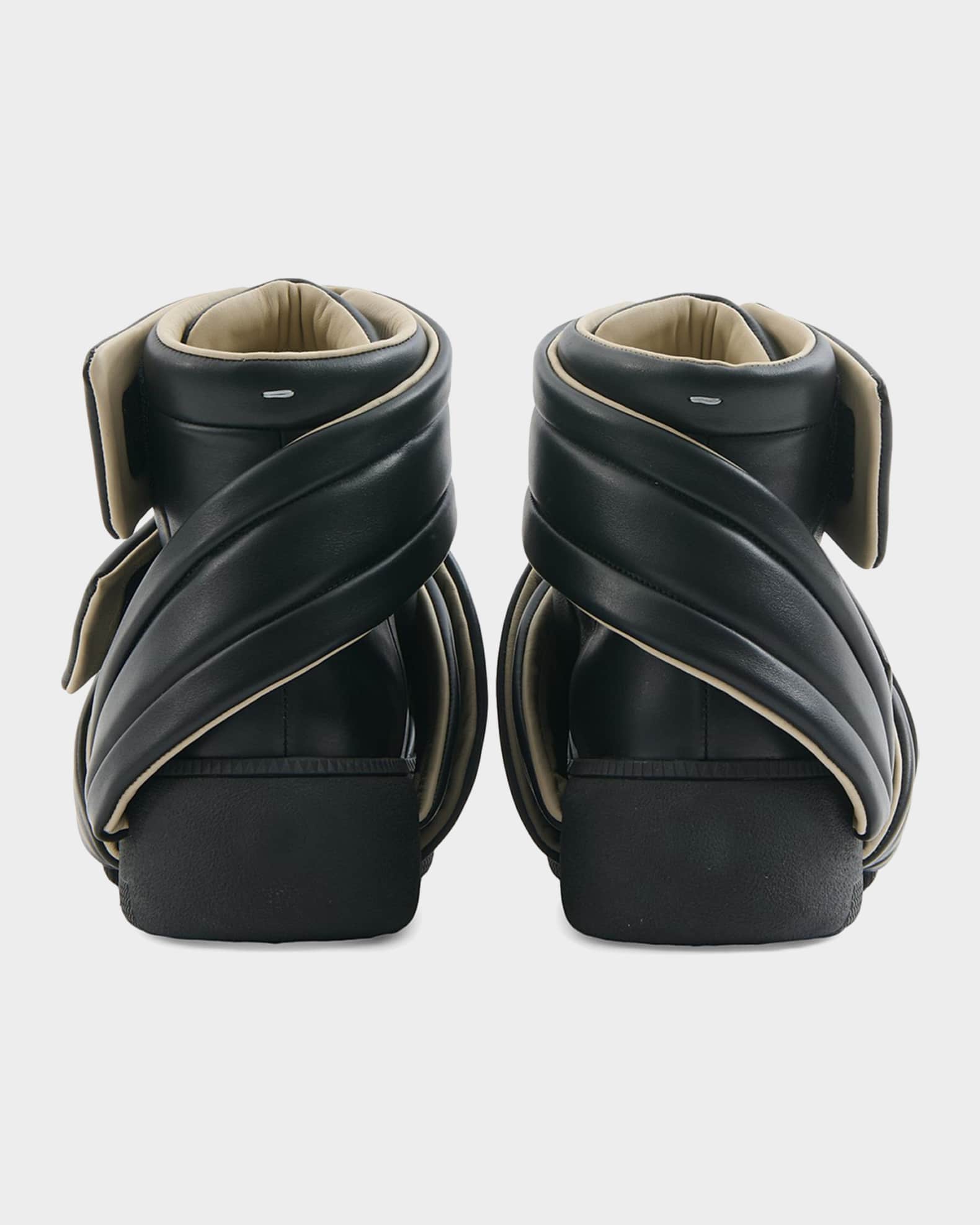 Maison Margiela Men's Future Show Leather Grip-Strap High-Top